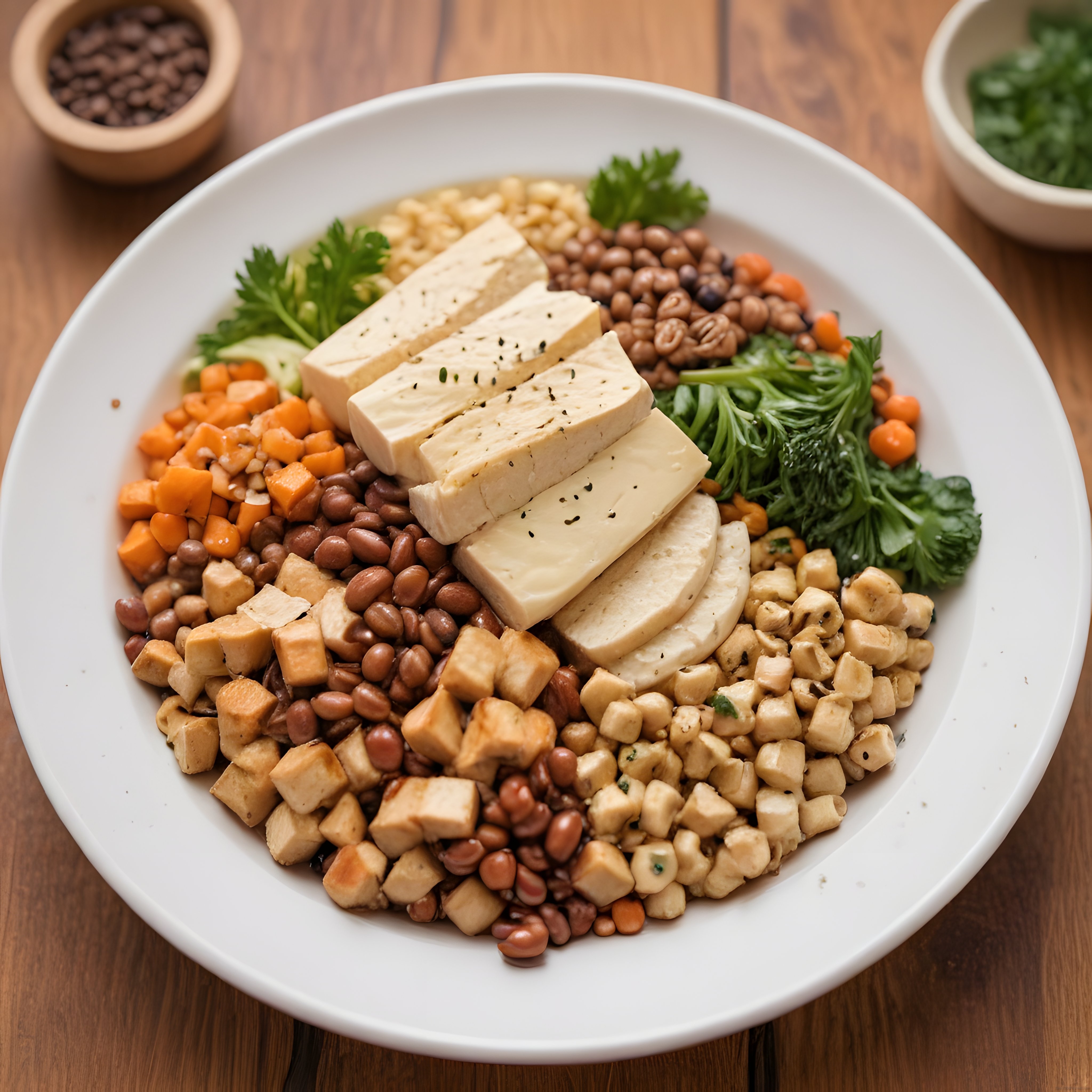 Besleyici Vegan Protein Kasesi: Tofu, Fasulye ve Mantar ile Sağlıklı Öğün