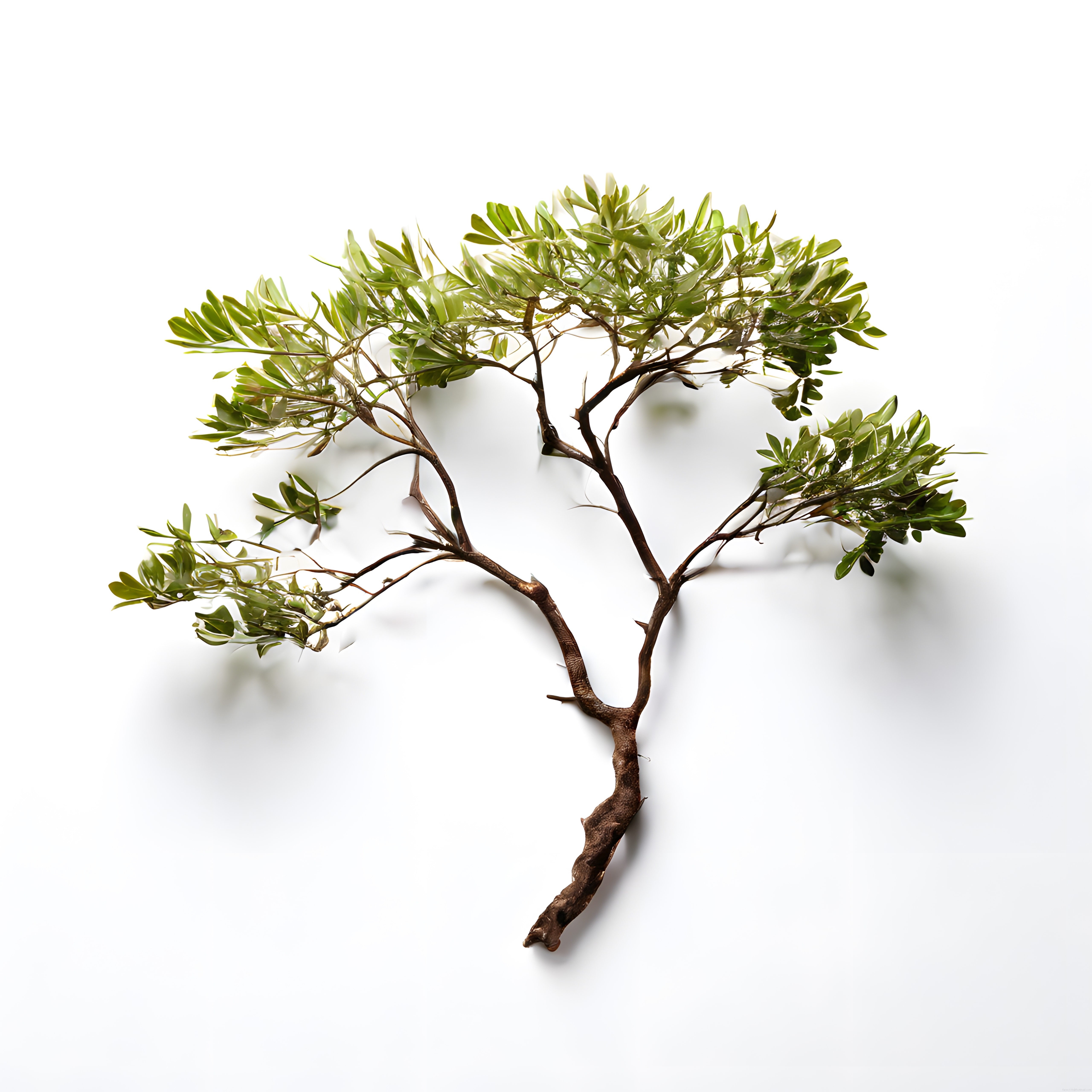 Beyaz Arka Planda İzole Edilmiş Süs Bitkisi ve Bonsai Ağacı Fotoğrafı