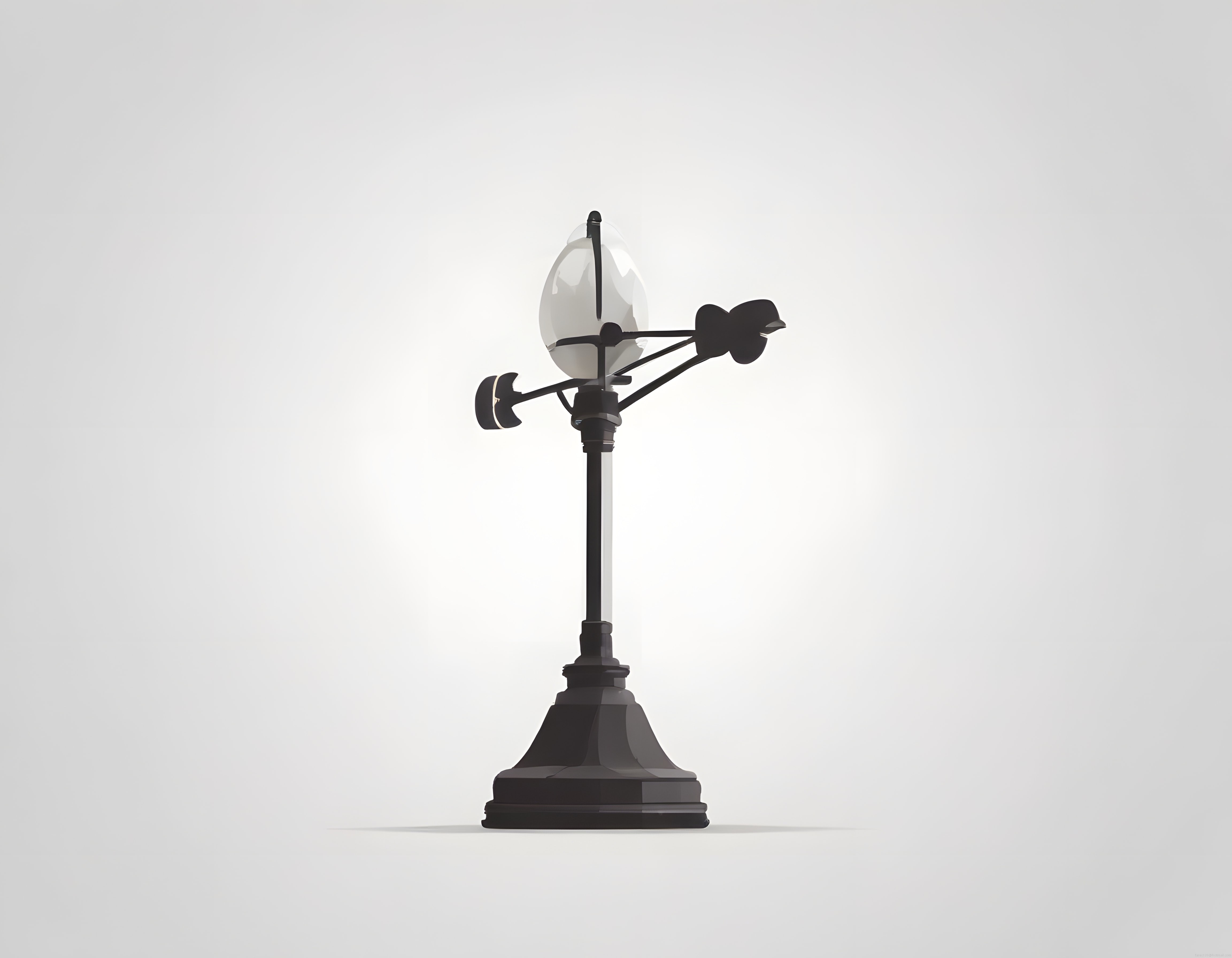 Beyaz Arka Planda Steampunk Tarzı Metal Lamba ve Bilimsel Cihaz 3D Render
