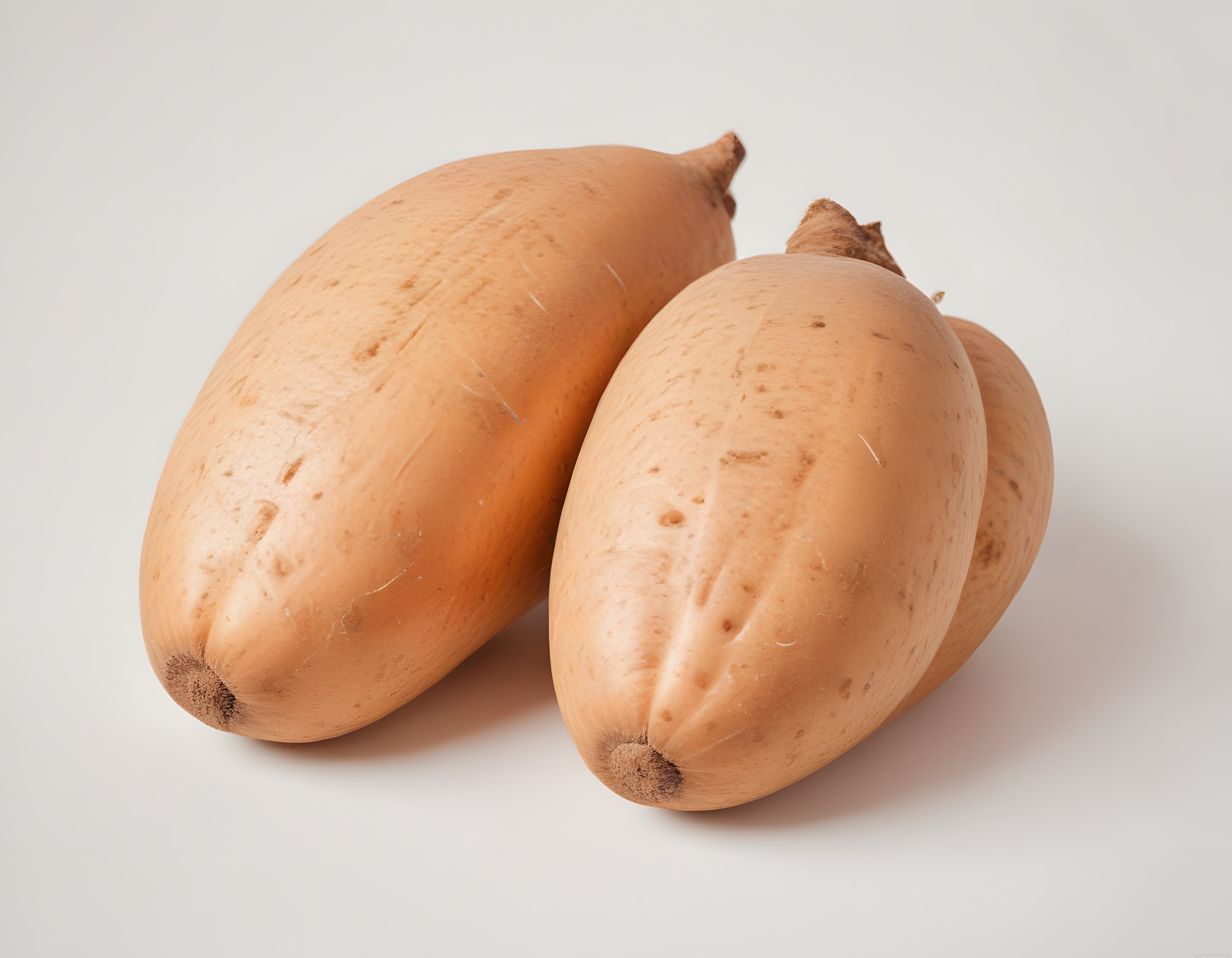 Beyaz Arka Planda Üç Adet Taze Butternut Squash ve Bal Kabağı Görünümü