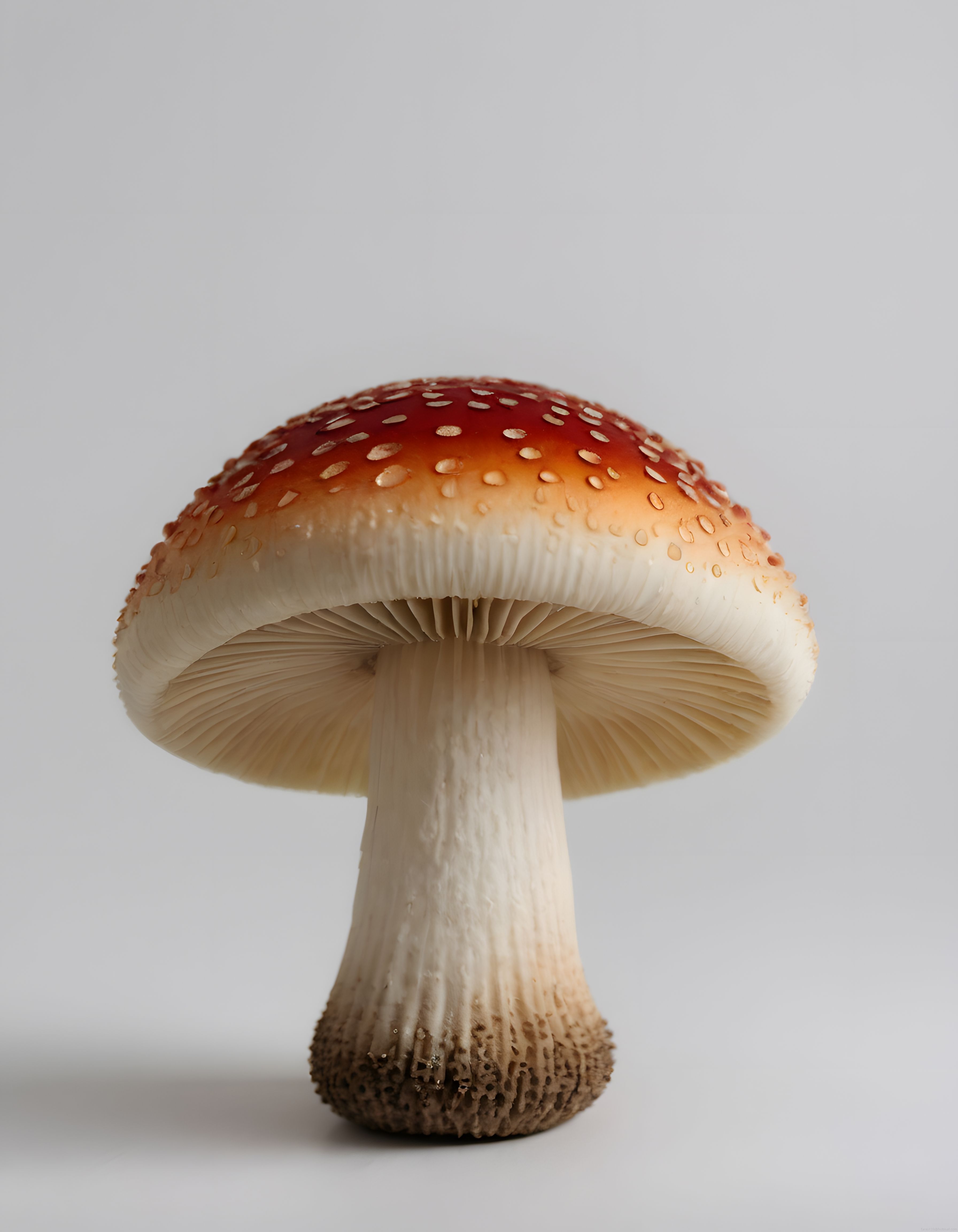 Beyaz Benekli Kırmızı Şapkalı Amanita Muscaria Mantarı Stüdyo Çekimi