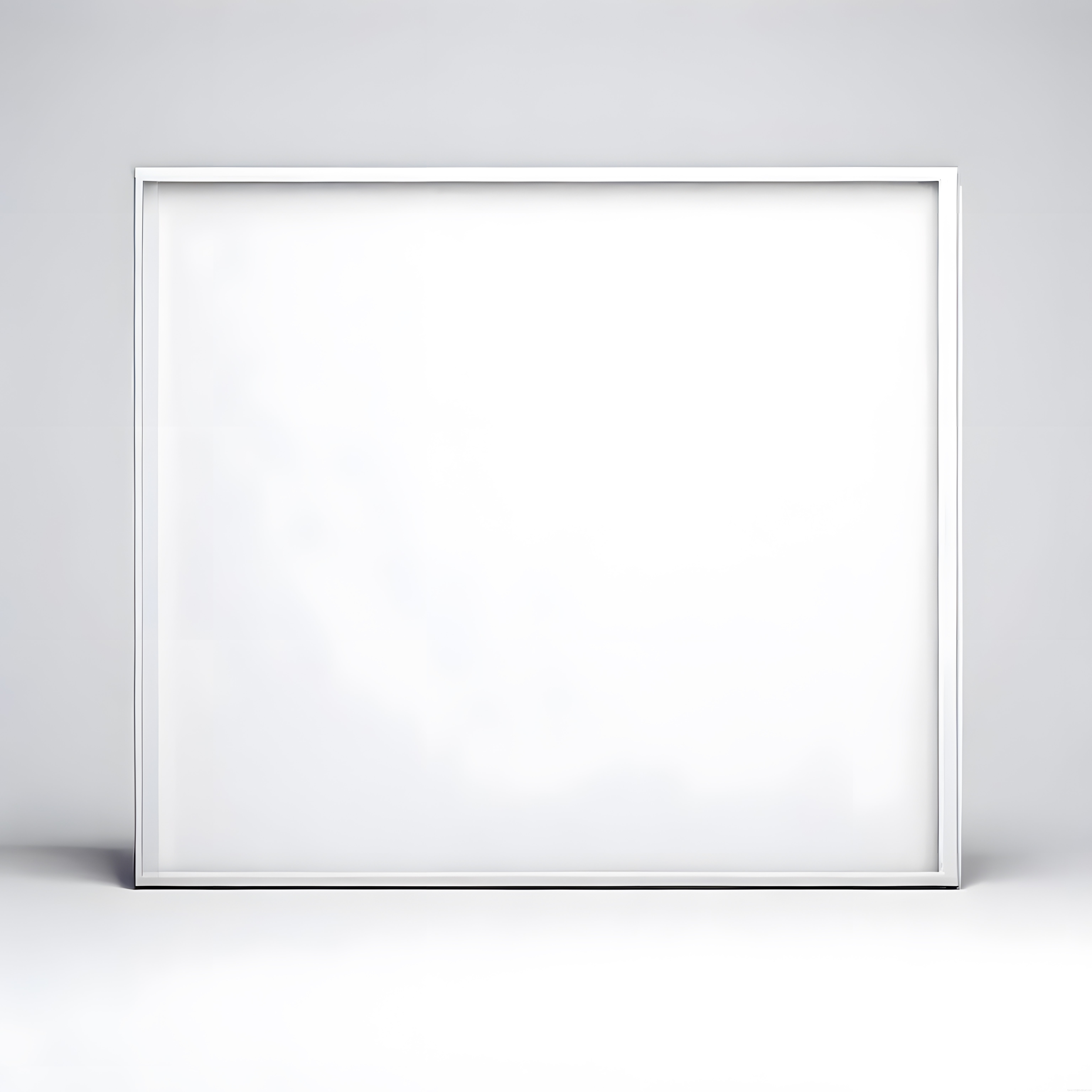 Beyaz Boş Kare Çerçeve ve Tuval: Minimalist İç Mekan Dekorasyonu