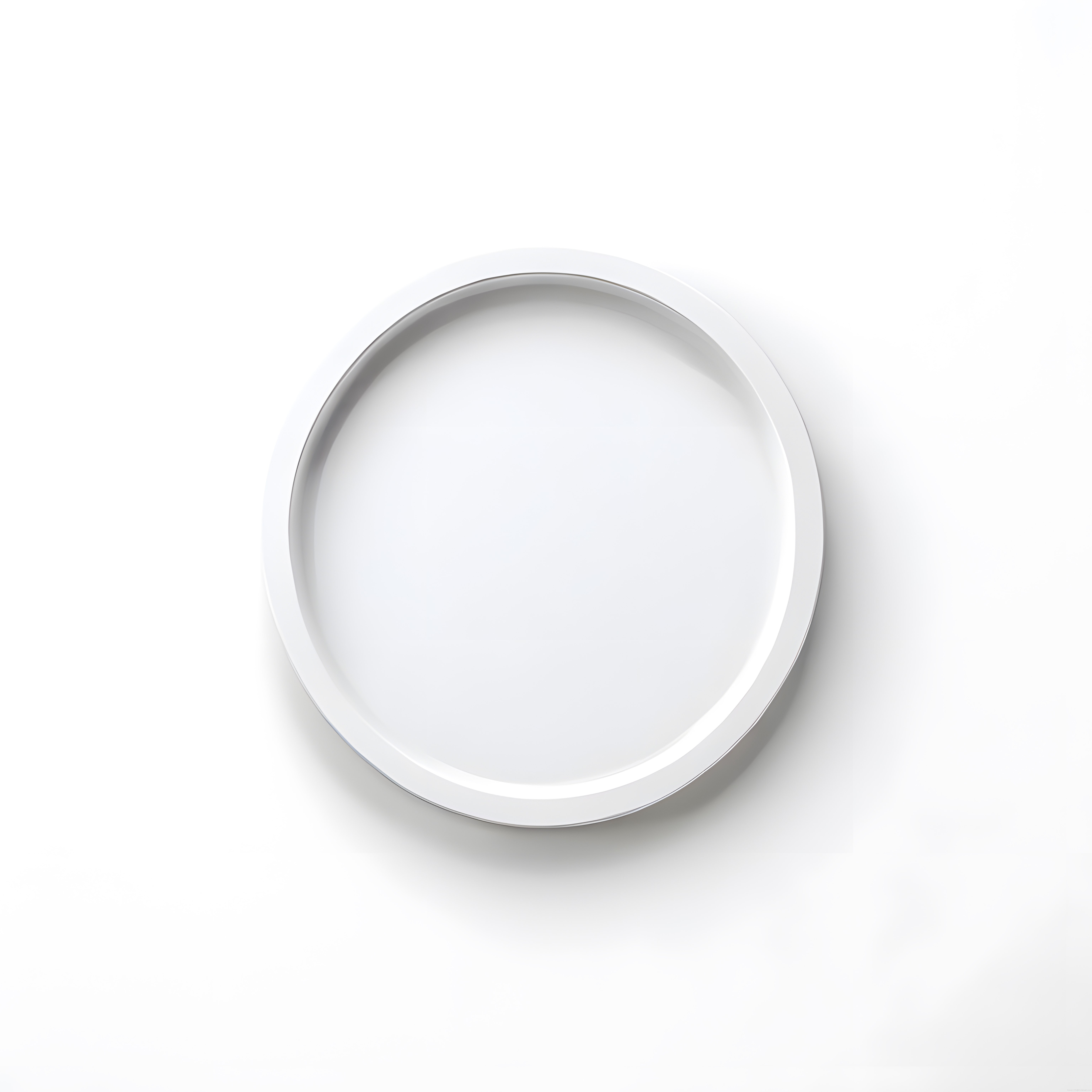 Beyaz Boş Yuvarlak Tabak Minimalist Stok Fotoğraf ve Sunum Arka Planı