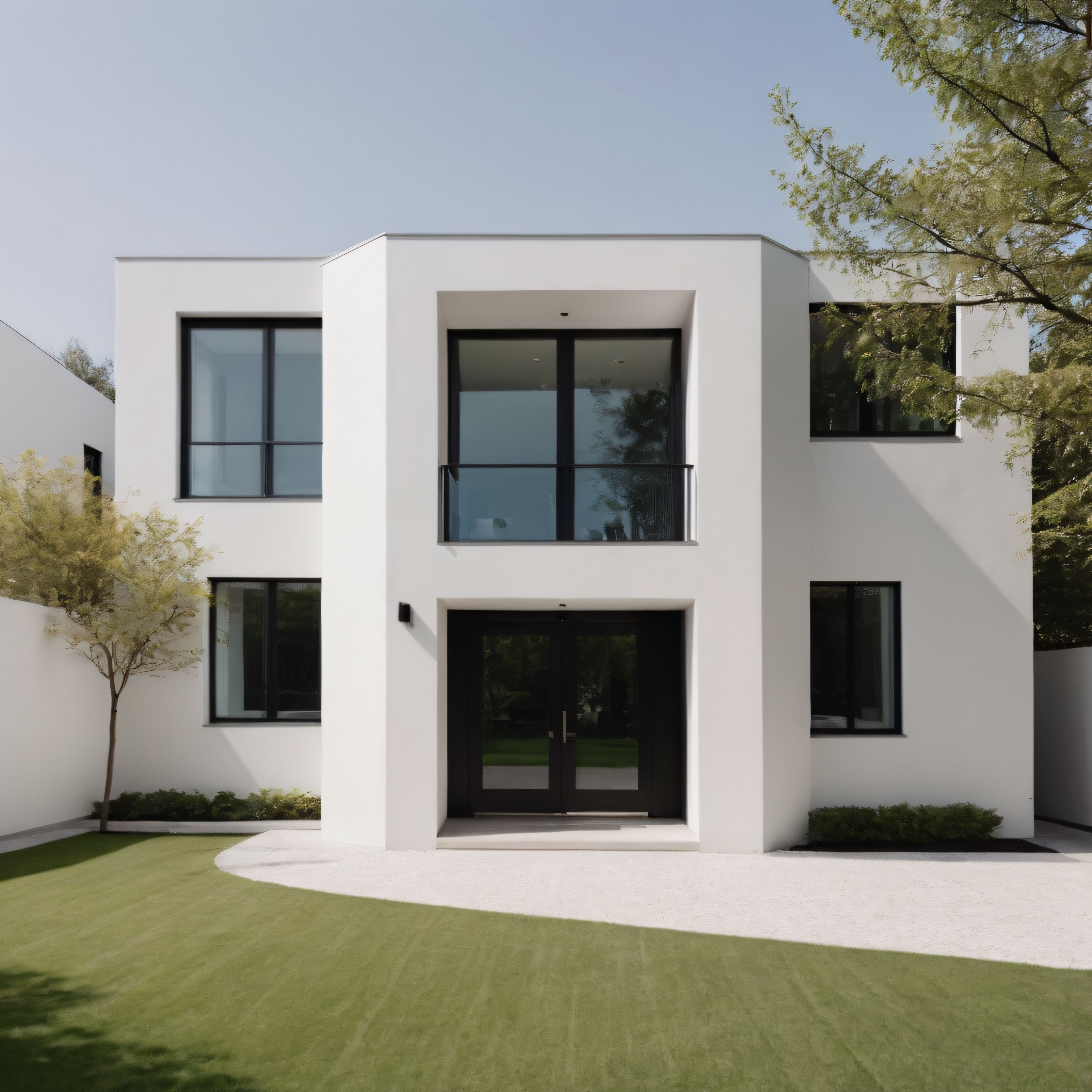 Beyaz Cepheli Lüks Modern Villa: Sade Çizgilerle Mimarinin Zarafeti