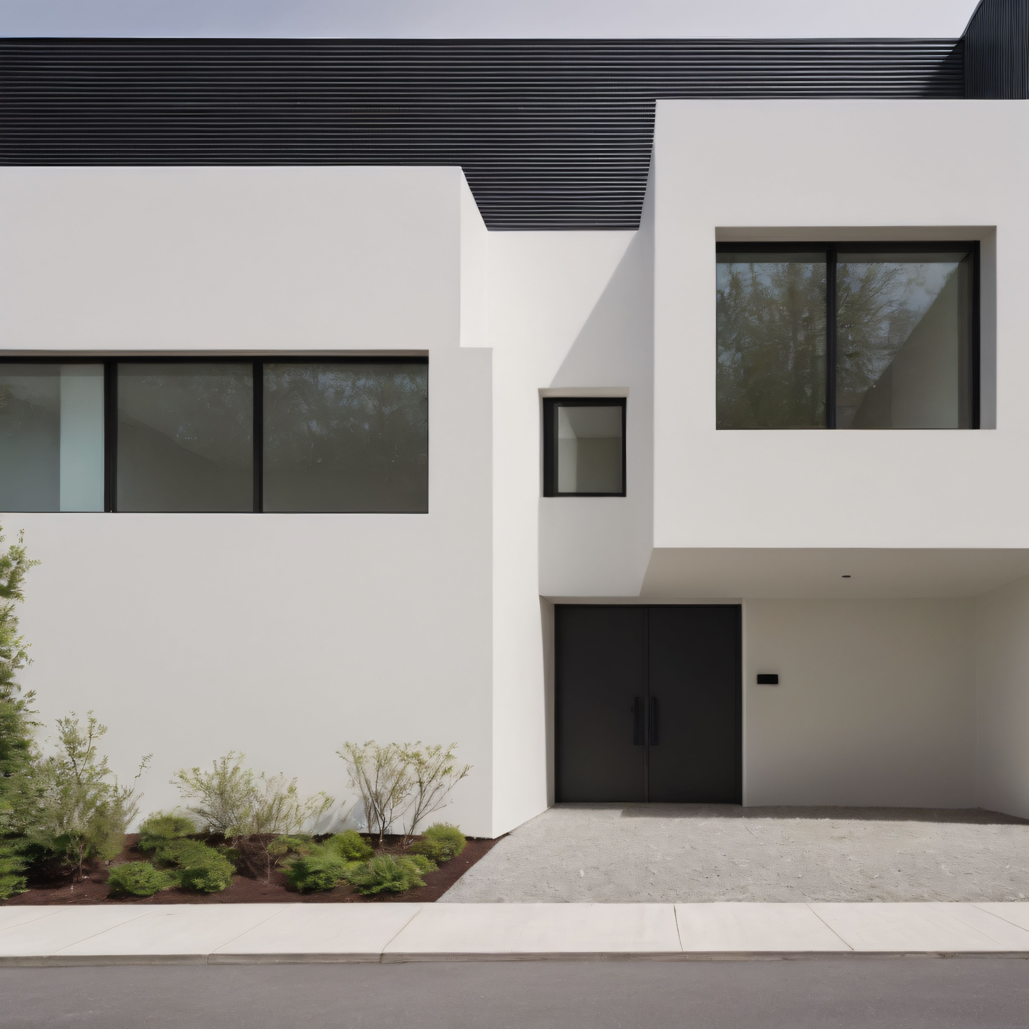 Beyaz Cepheli Minimalist Modern Villa Tasarımı ve Sade Mimari Detaylar