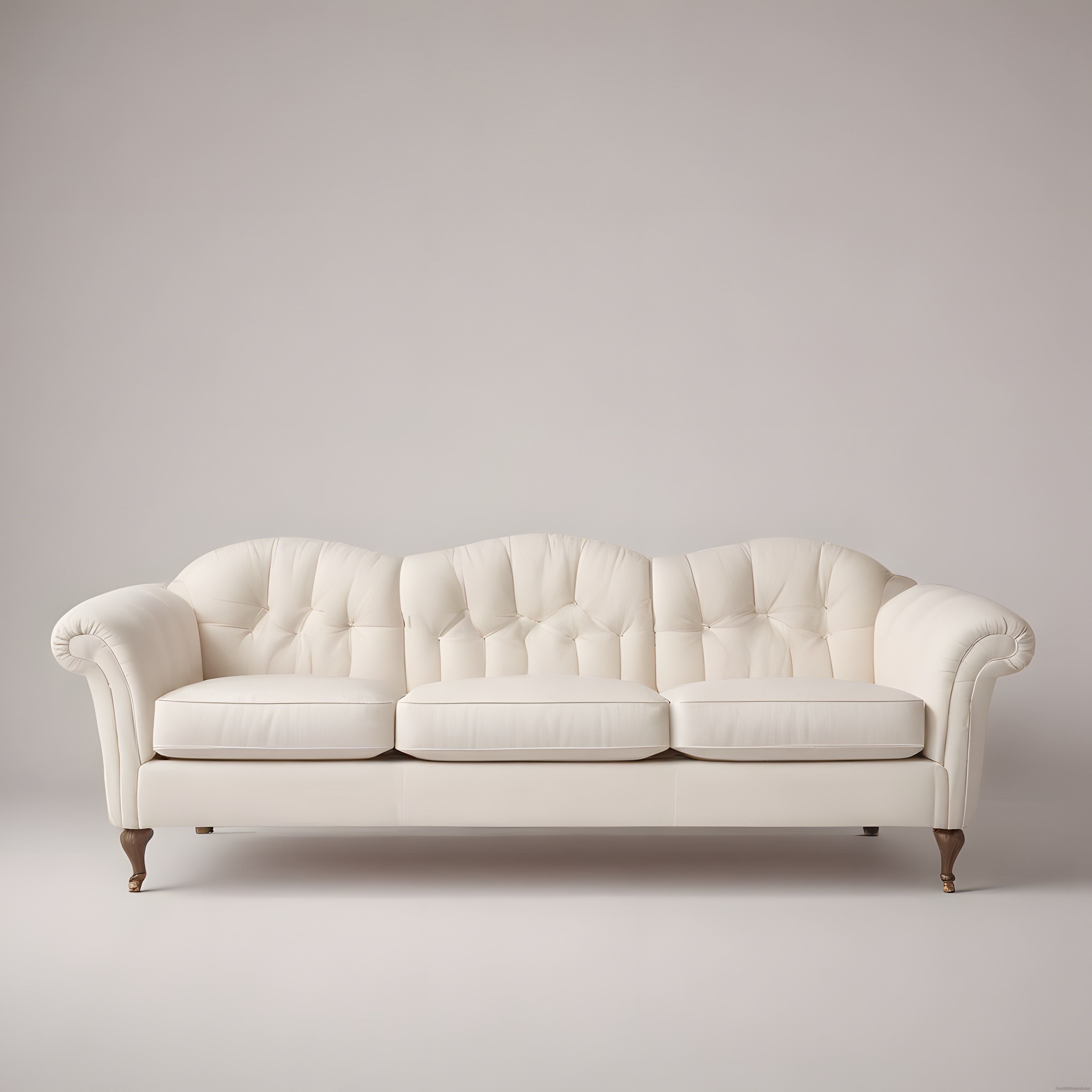 Beyaz Chesterfield Üçlü Kanepe ile Modern ve Şık Salon Dekorasyonu