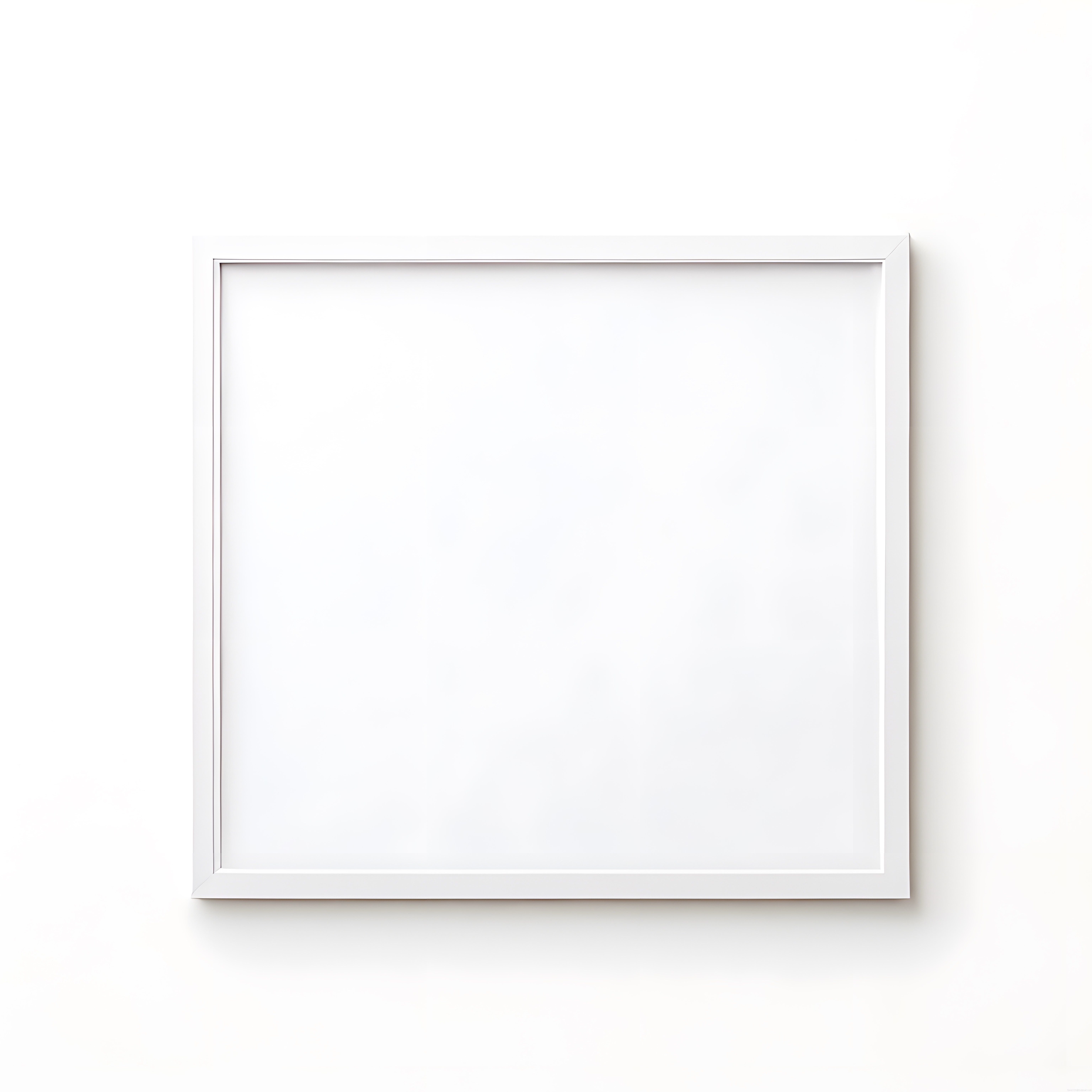 Beyaz Duvar Üzerinde Asılı Minimalist Boş Çerçeve Mockup Görseli