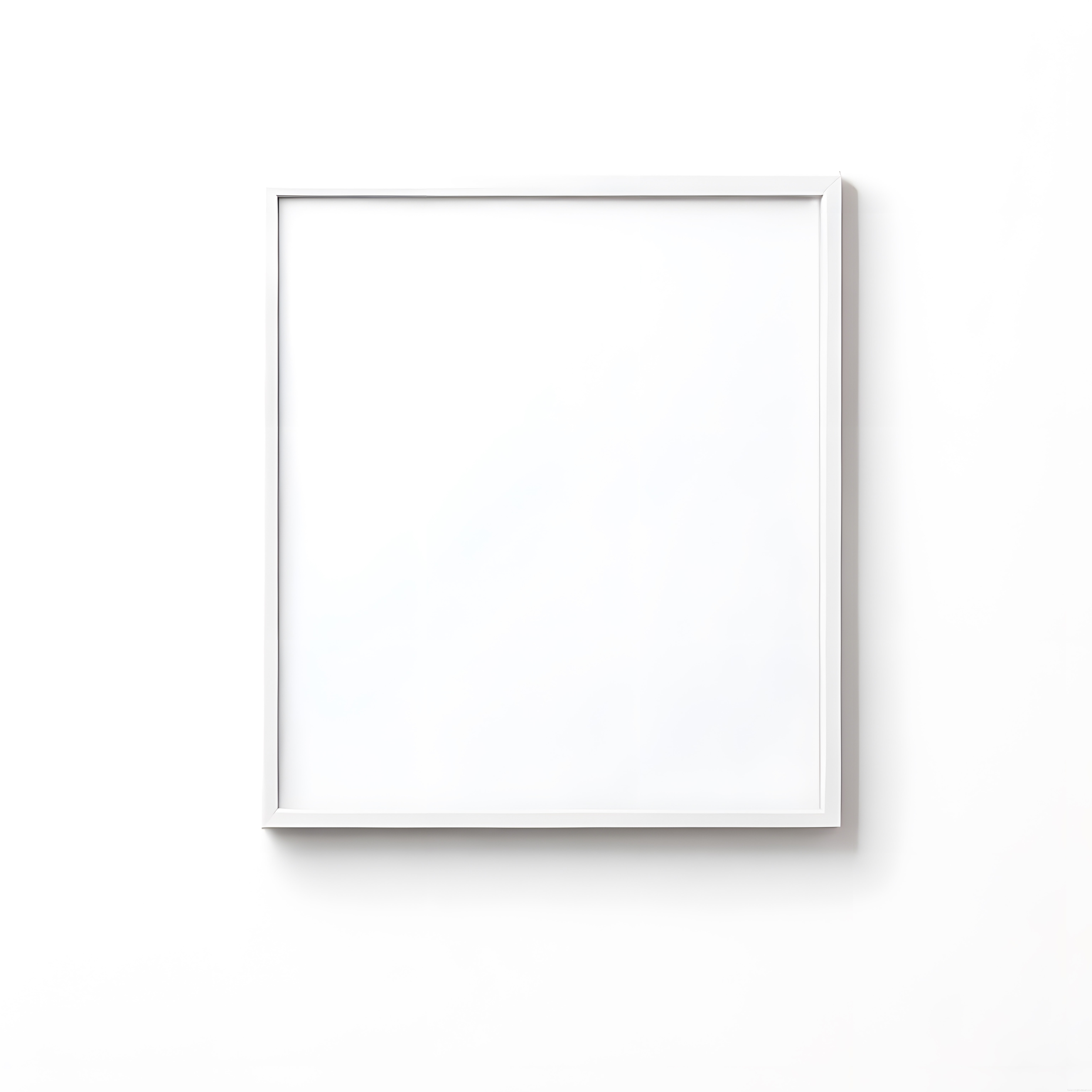 Beyaz Duvar Üzerinde Modern Minimalist Boş Çerçeve Mockup Tasarımı