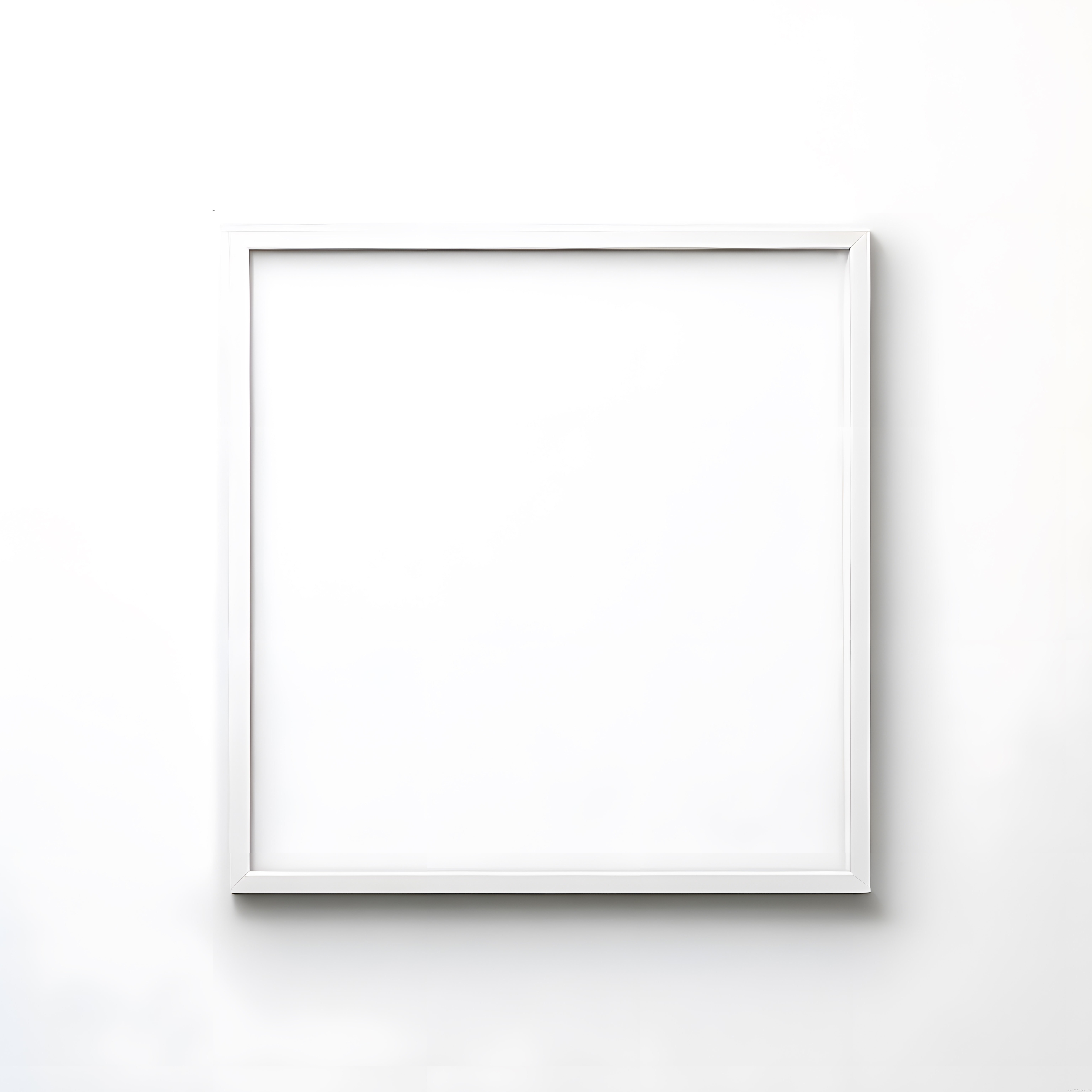 Beyaz Duvara Asılı Modern Minimalist Boş Çerçeve Dekorasyon Mockup Görseli