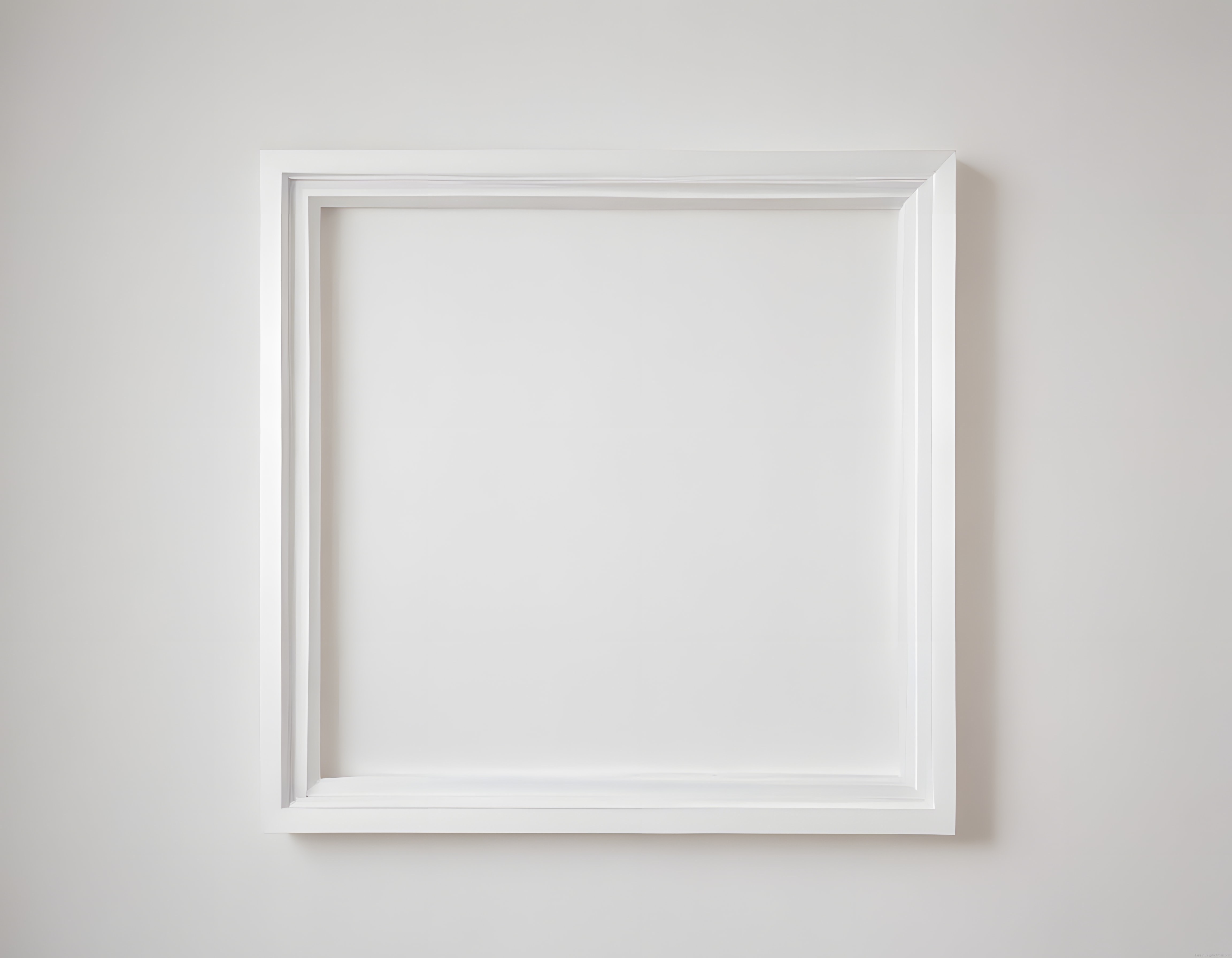 Beyaz duvara asılı modern minimalist boş fotoğraf çerçevesi dekoratif obje