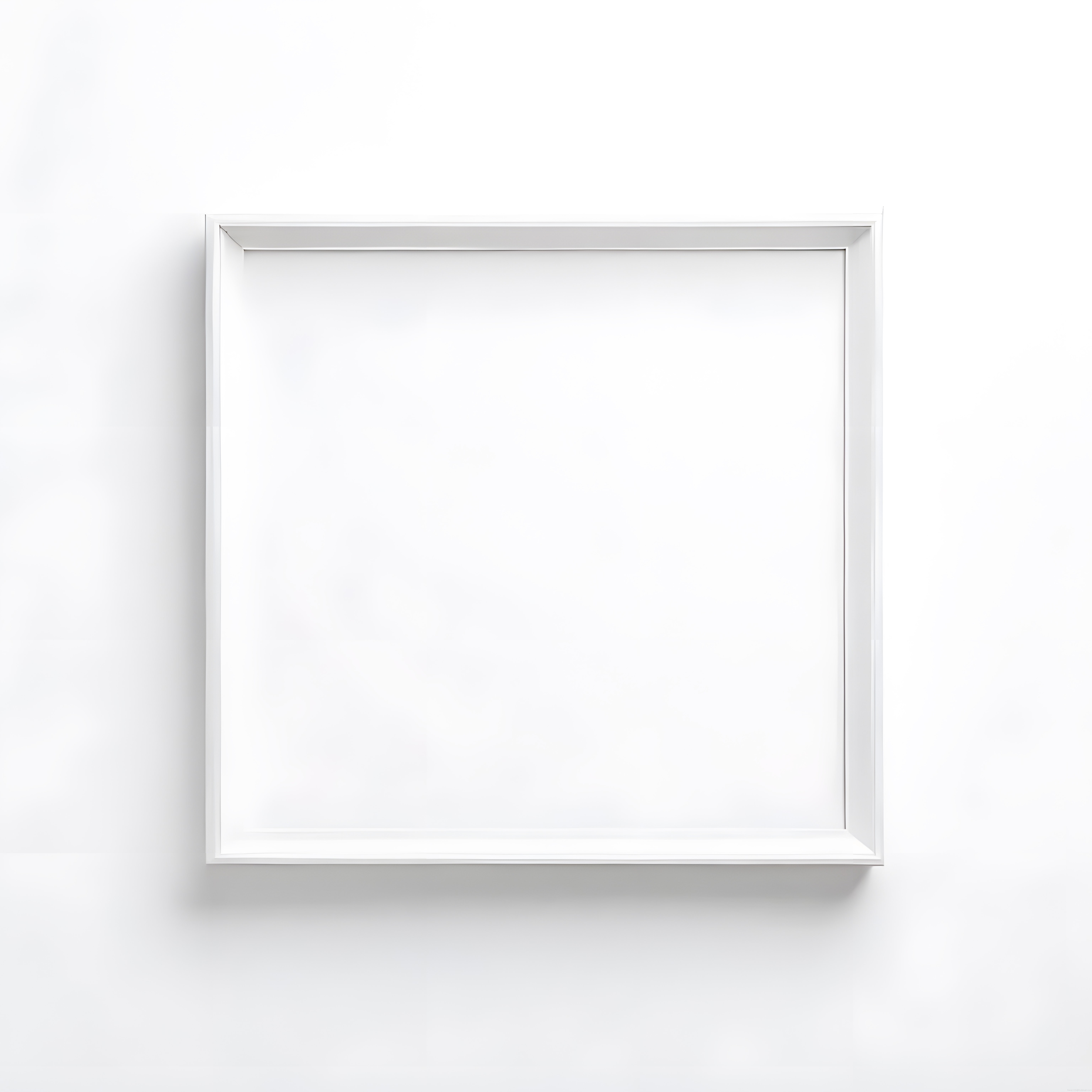 Beyaz duvara asılı modern minimalist boş poster çerçevesi mockup şablonu
