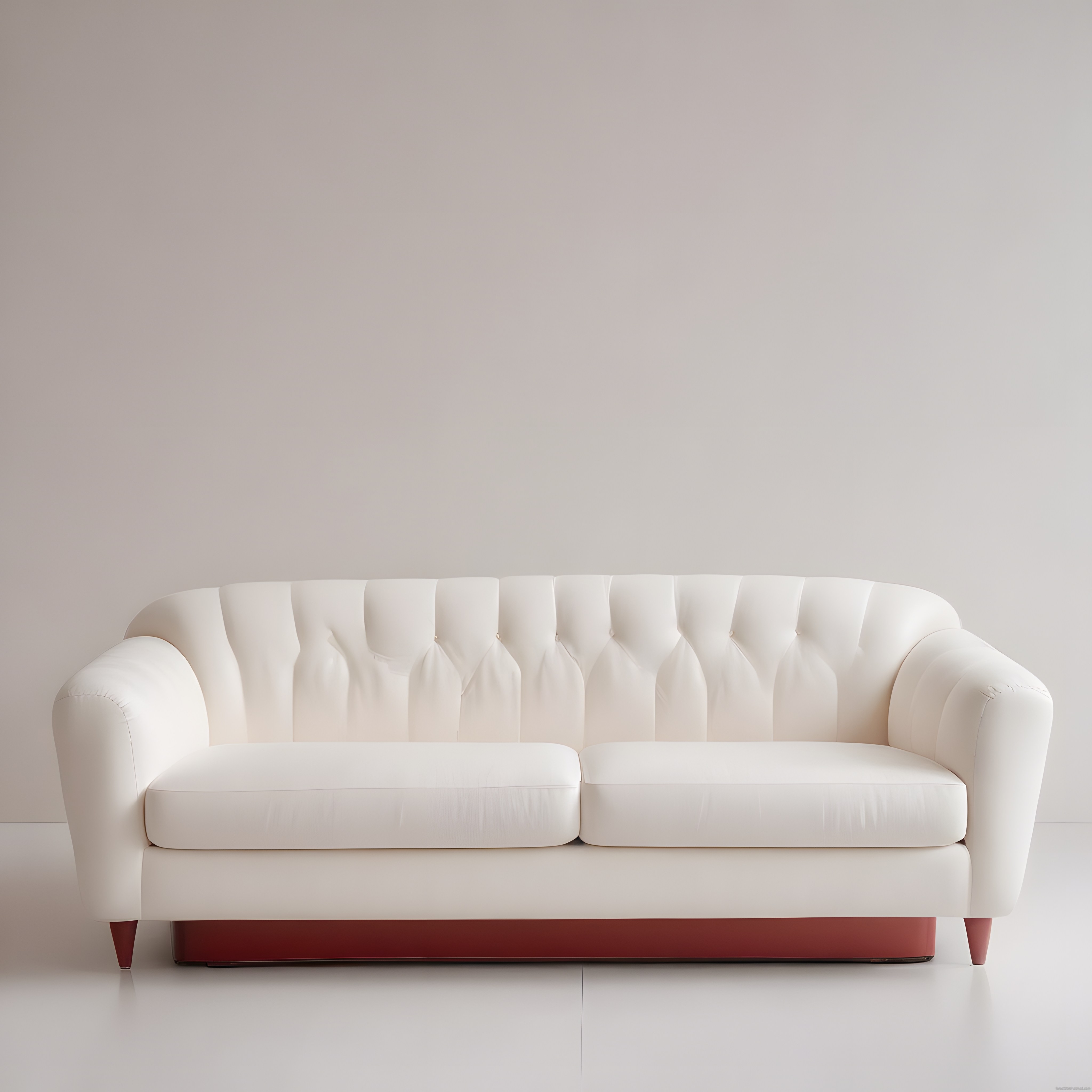 Beyaz kapitone Chesterfield kanepe ile şık ve minimalist salon dekorasyonu