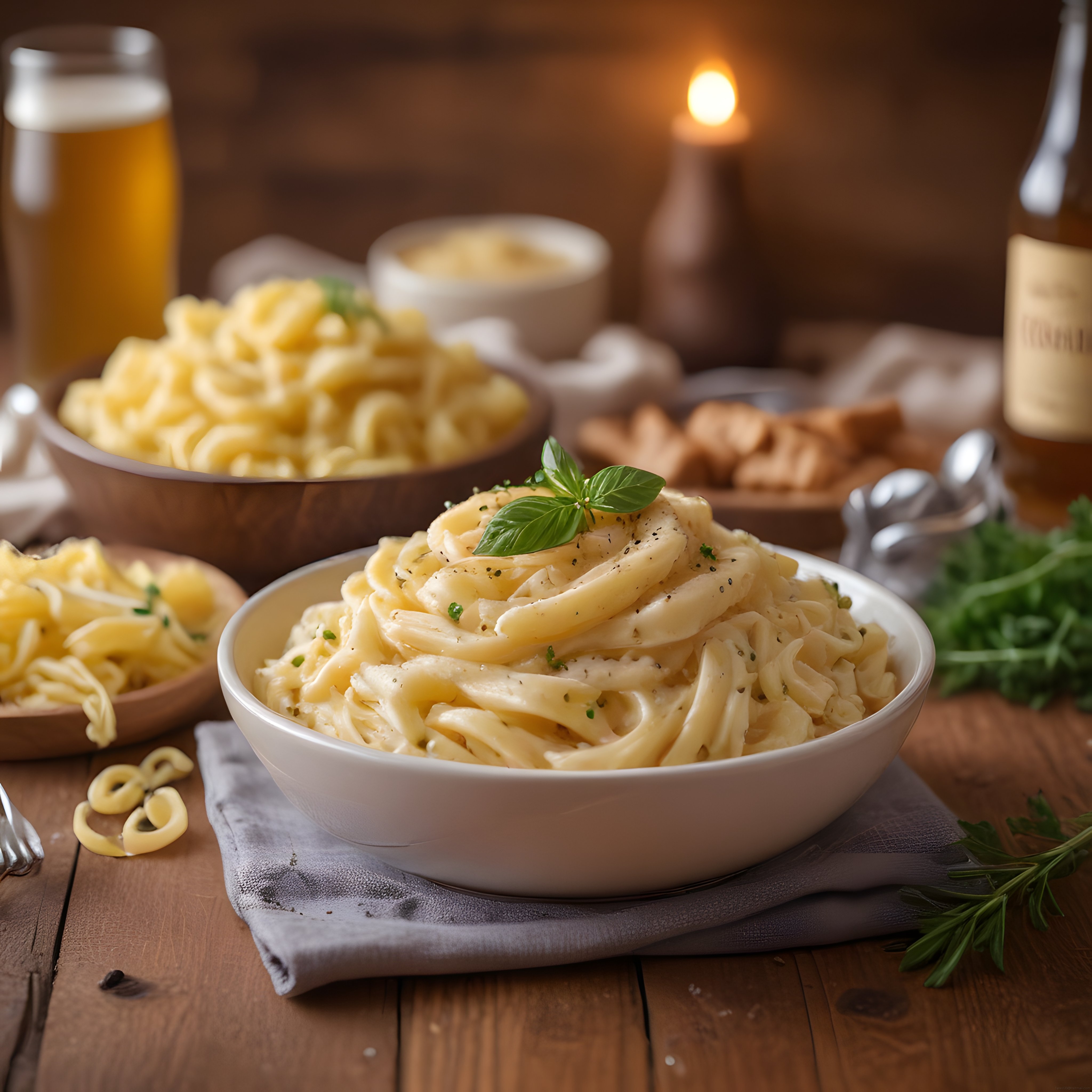 Beyaz Kasede Kremalı Fettucini Alfredo: Evde Kolay İtalyan Makarna Tarifi