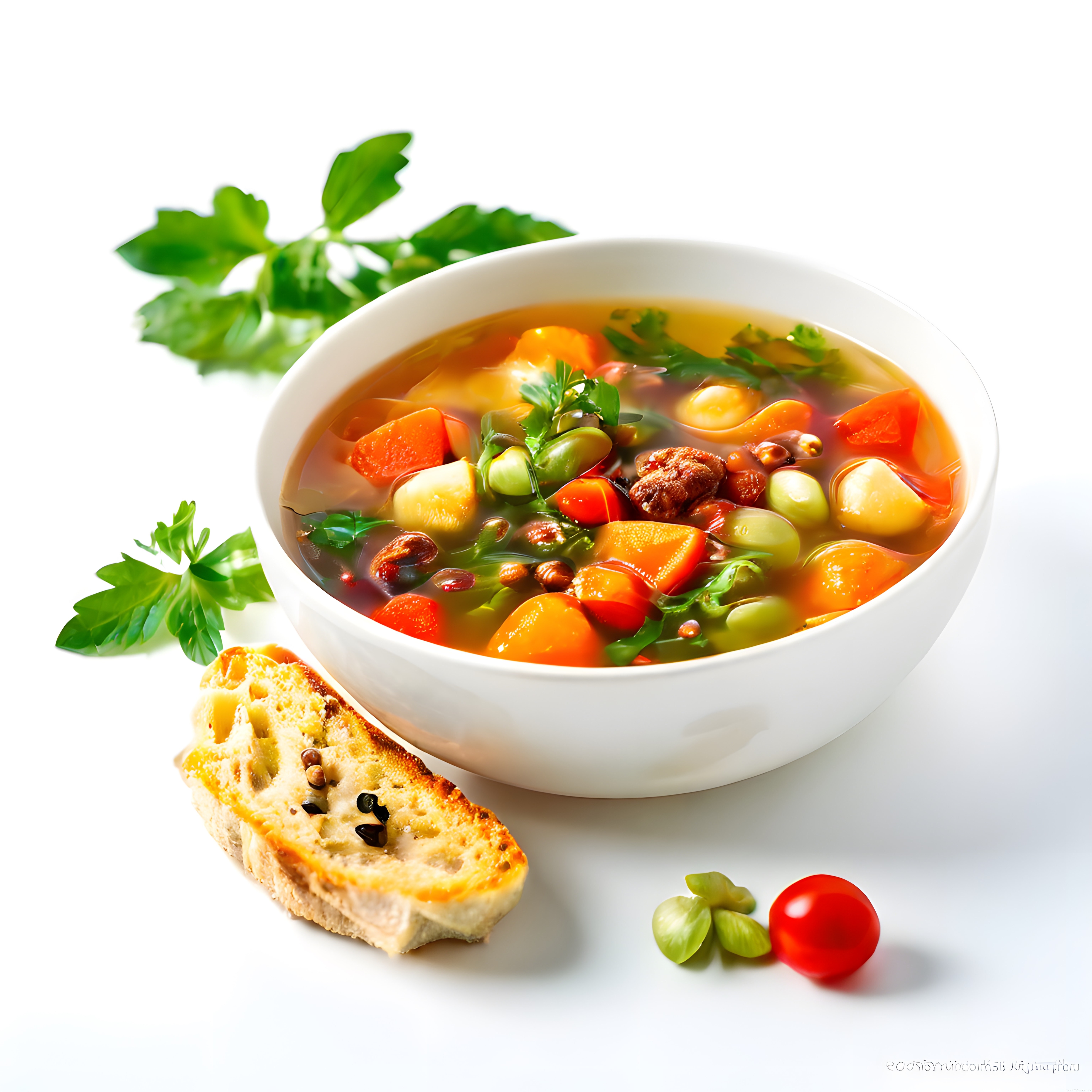 Beyaz Kasede Taze Sebzeli ve Bakliyatlı Minestrone Çorbası Tarifi