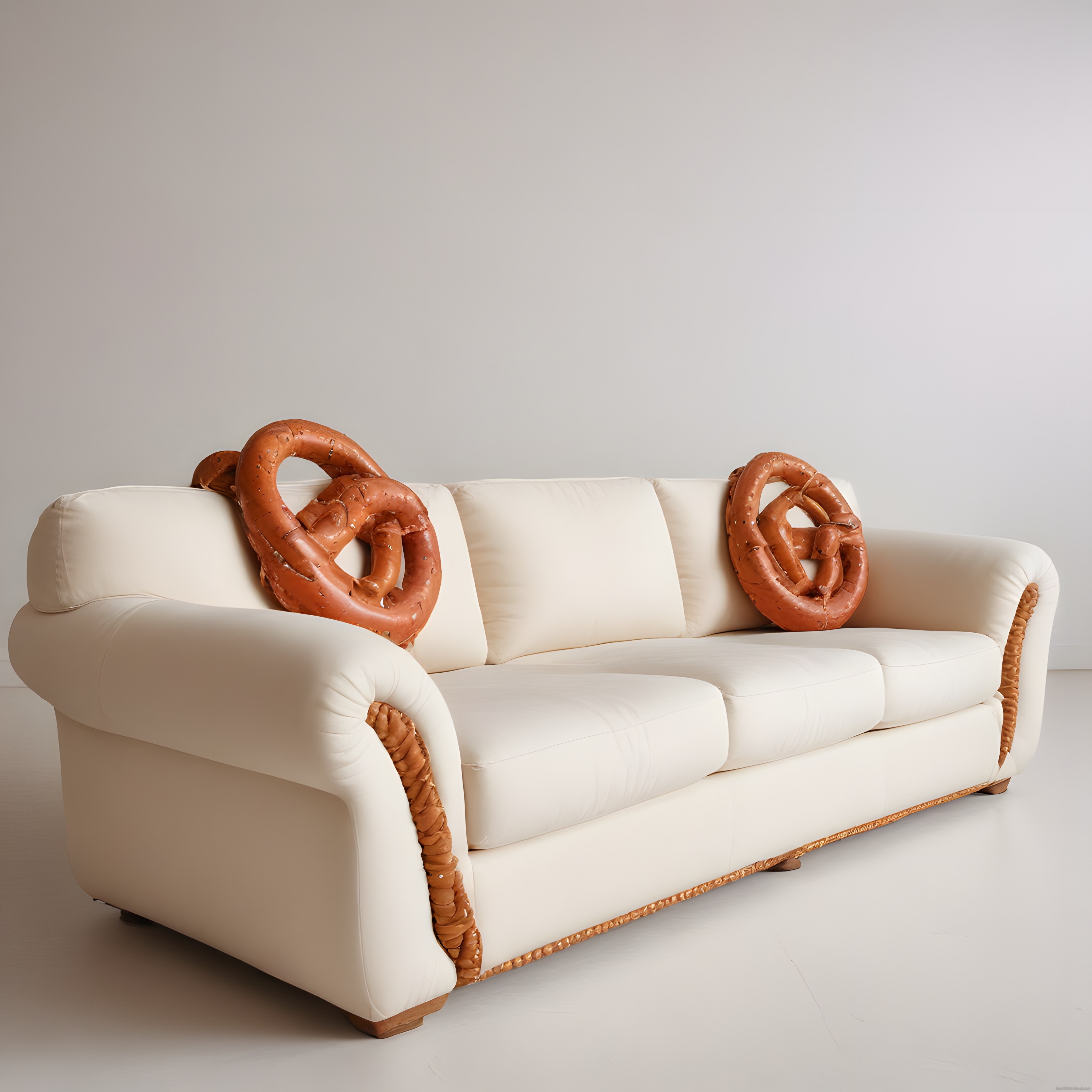 Beyaz Koltukta Görülmemiş Pretzel Detayları: Yaratıcı Konsept Mobilya Tasarımı