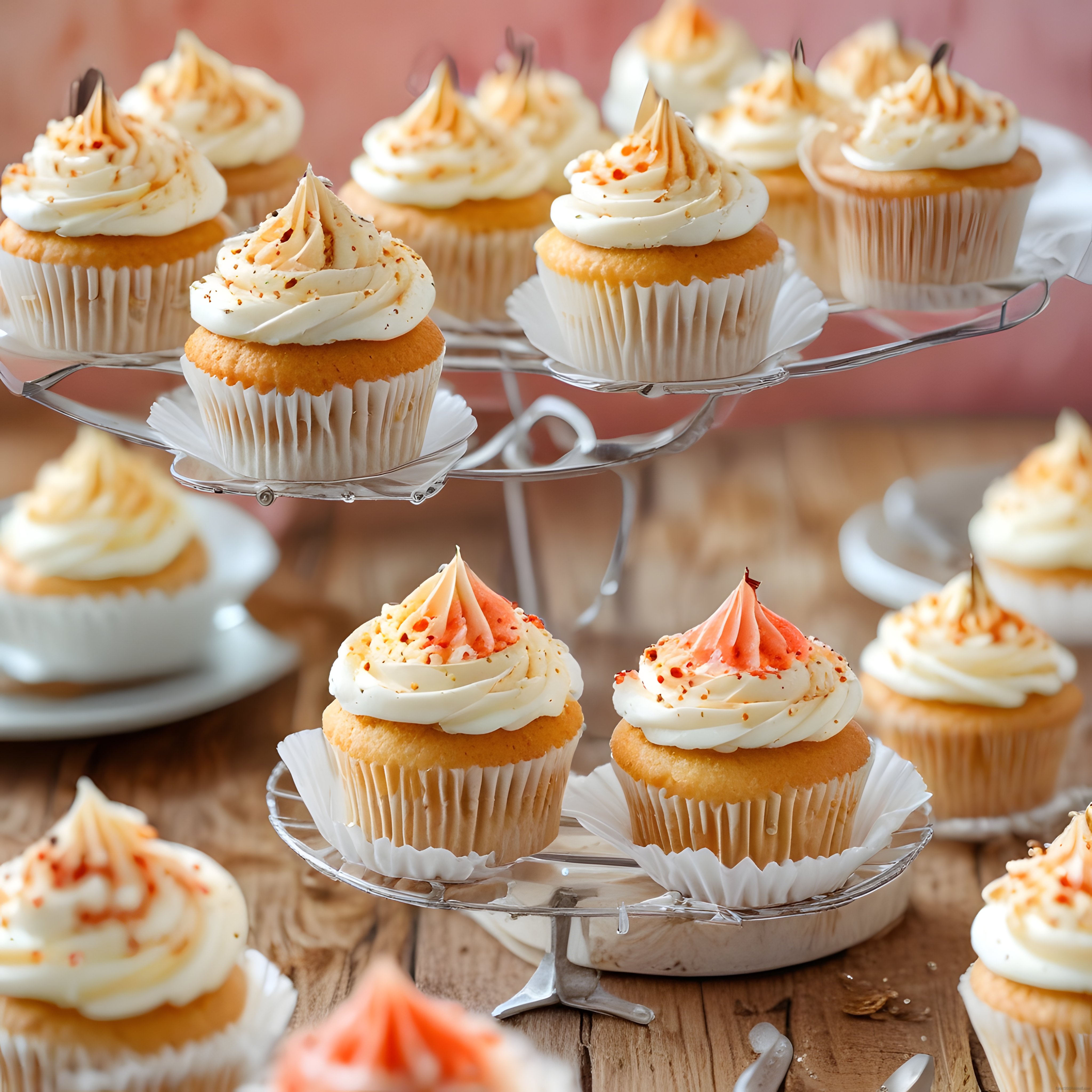 Beyaz Krema Süslemeli Cupcake'ler: Davet ve Parti Sofraları İçin Şık Tatlı