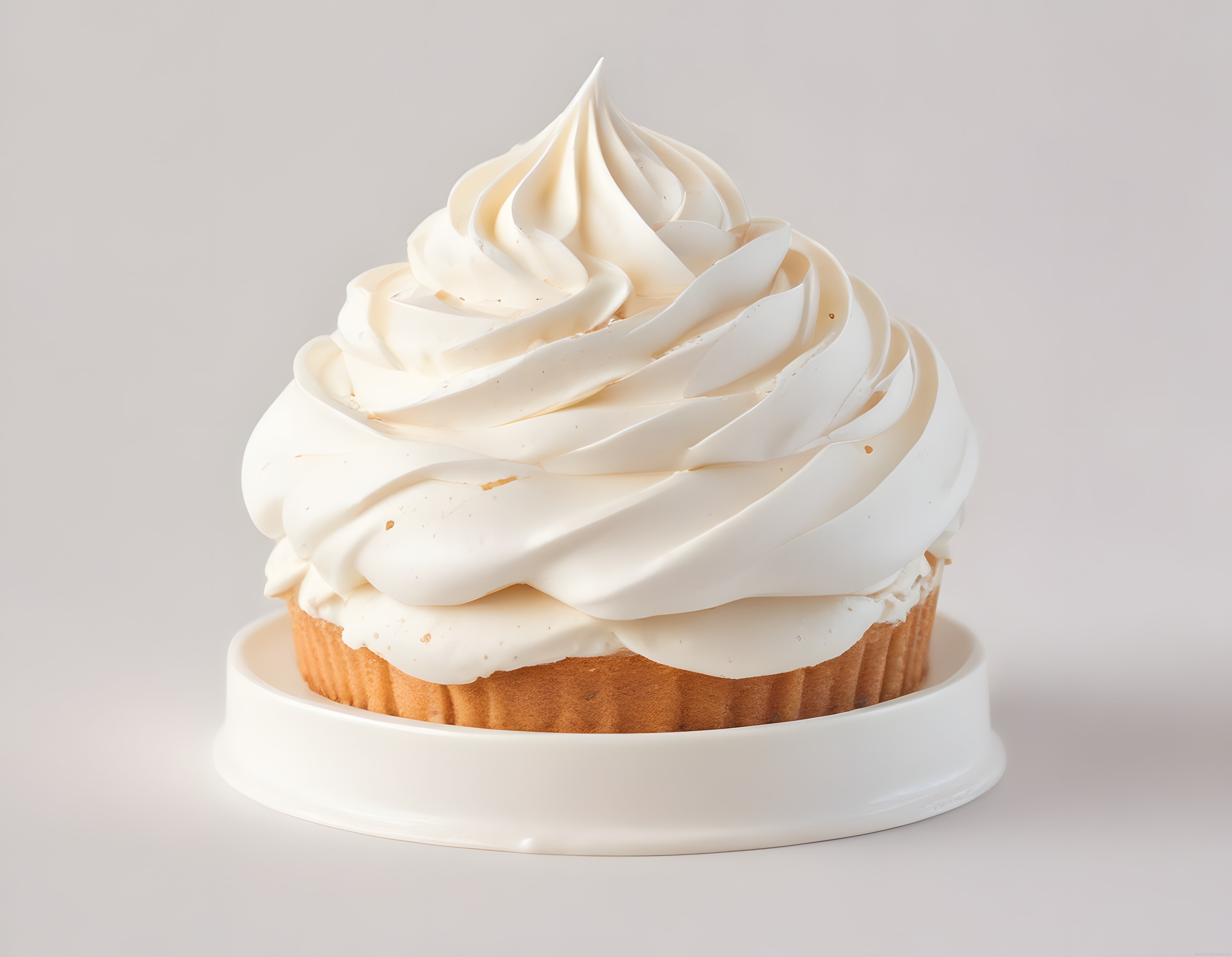 Beyaz Kremalı Cupcake: Minimal Stüdyo Ortamında Taze ve Lezzetli Tatlı Sunum