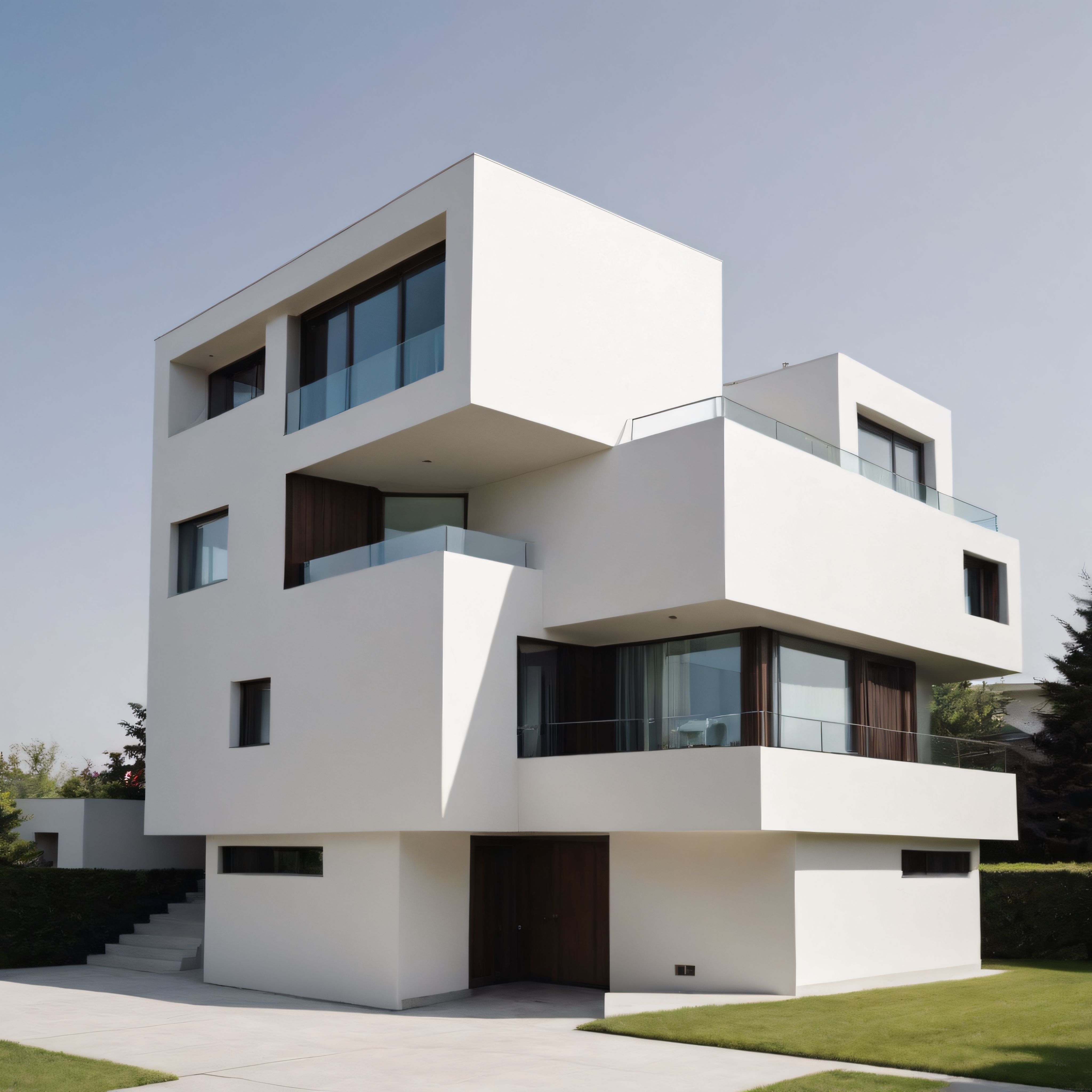 Beyaz Kübik Villa: Modern Mimari ve Minimalist Yaşam Estetiği