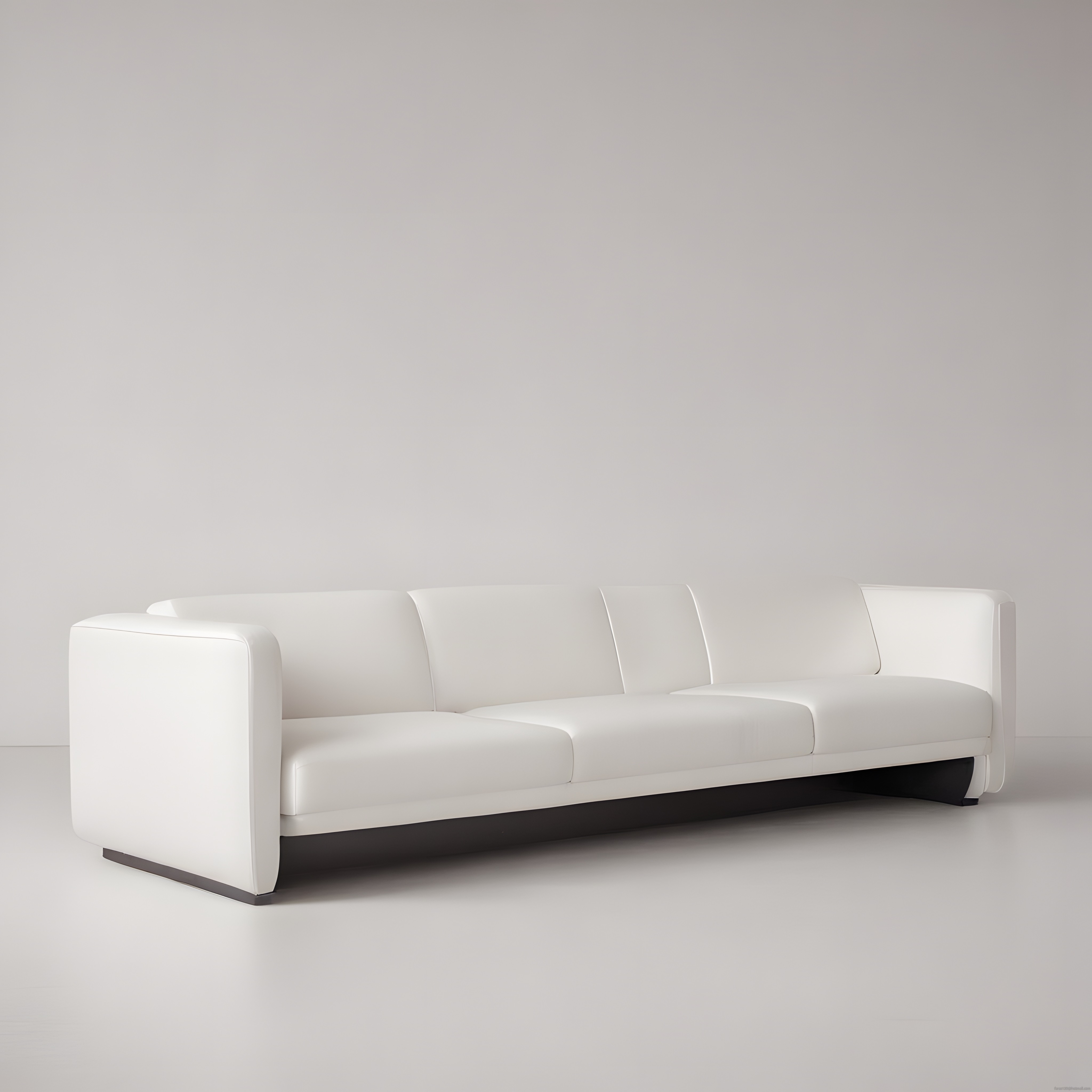 Beyaz modern deri kanepe ve minimalist salon stil önerisi