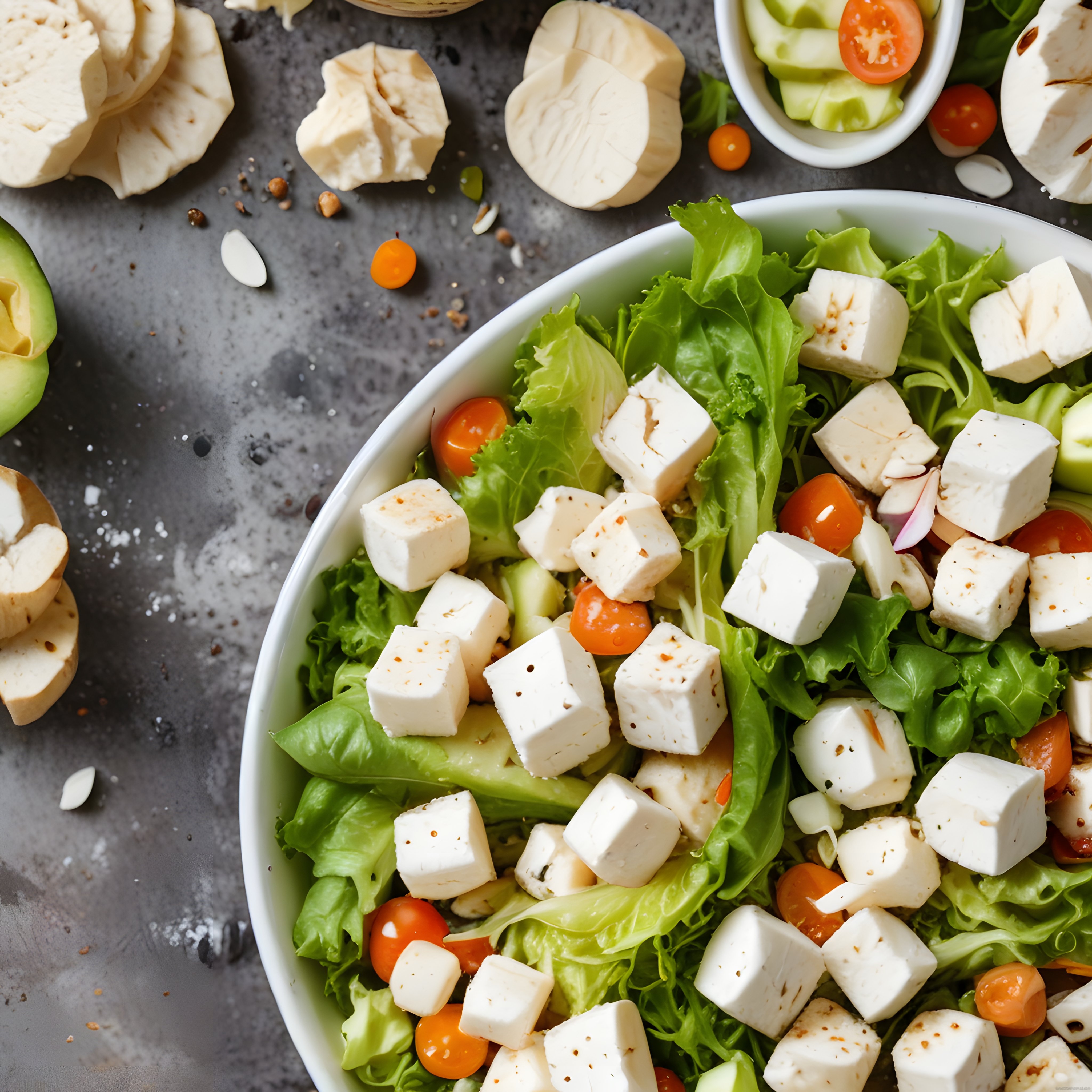 Beyaz Peynirli Avokado Salatası: Taze Yeşilliklerle Besleyici ve Lezzetli