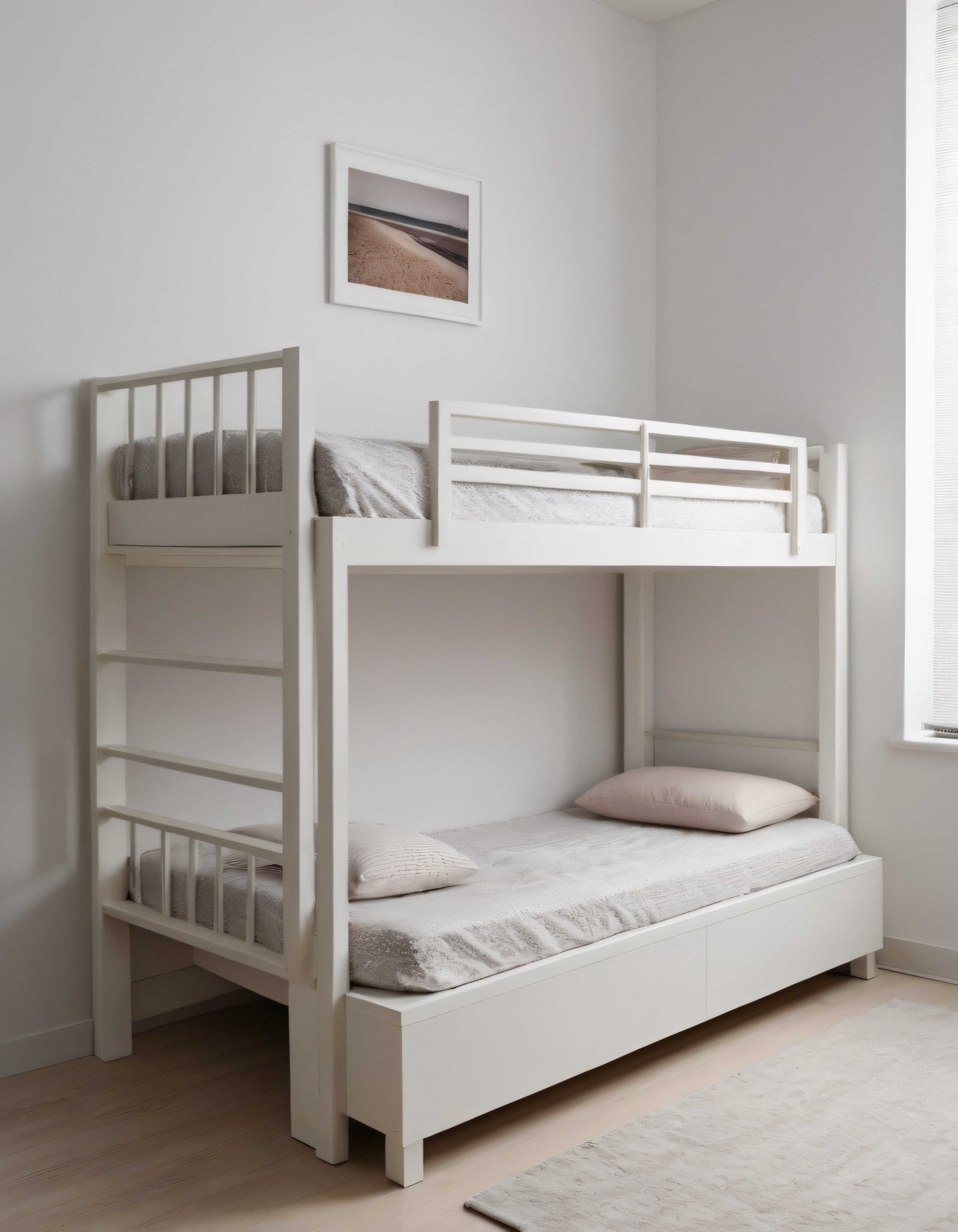 Beyaz Ranzalı Minimalist Çocuk Odası Tasarımı ve Dekorasyon Fikirleri