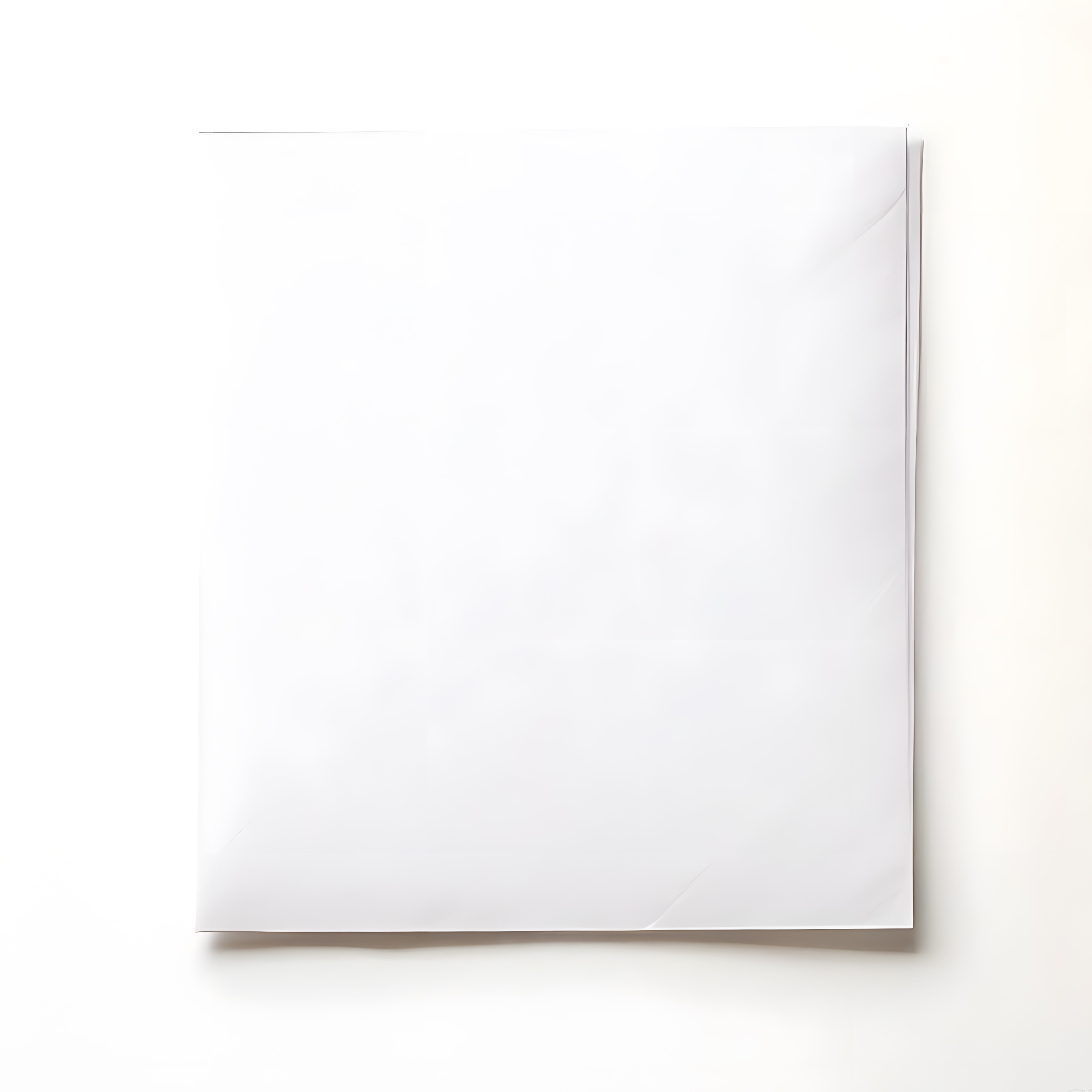 Beyaz Zemin Üzerinde Boş Kağıt Zarf Mockup ve Minimal Ürün Fotoğrafı