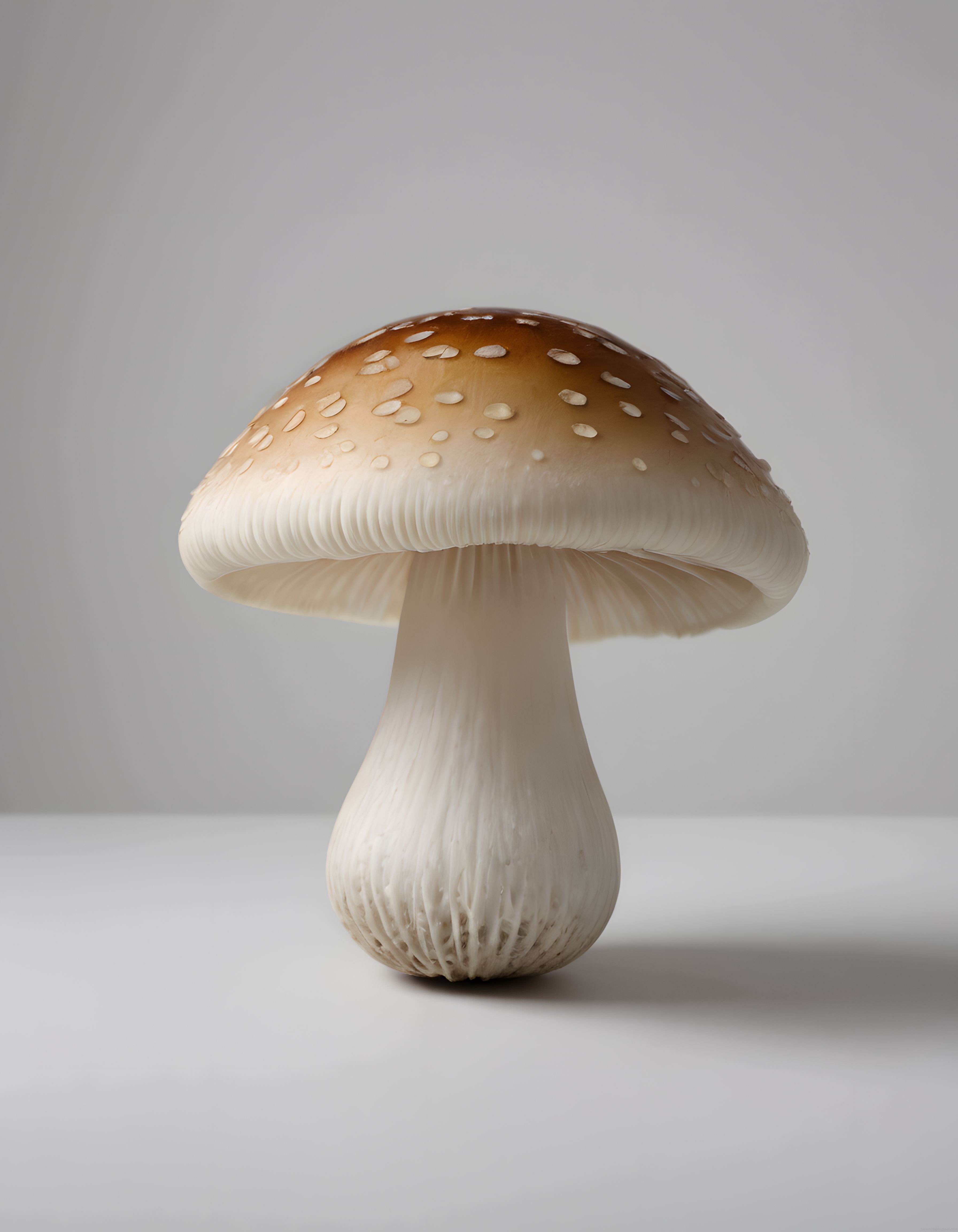 Beyaz Zemin Üzerinde Büyük Kahverengi Şapkalı Yabani Mantarın Stüdyo Çekimi