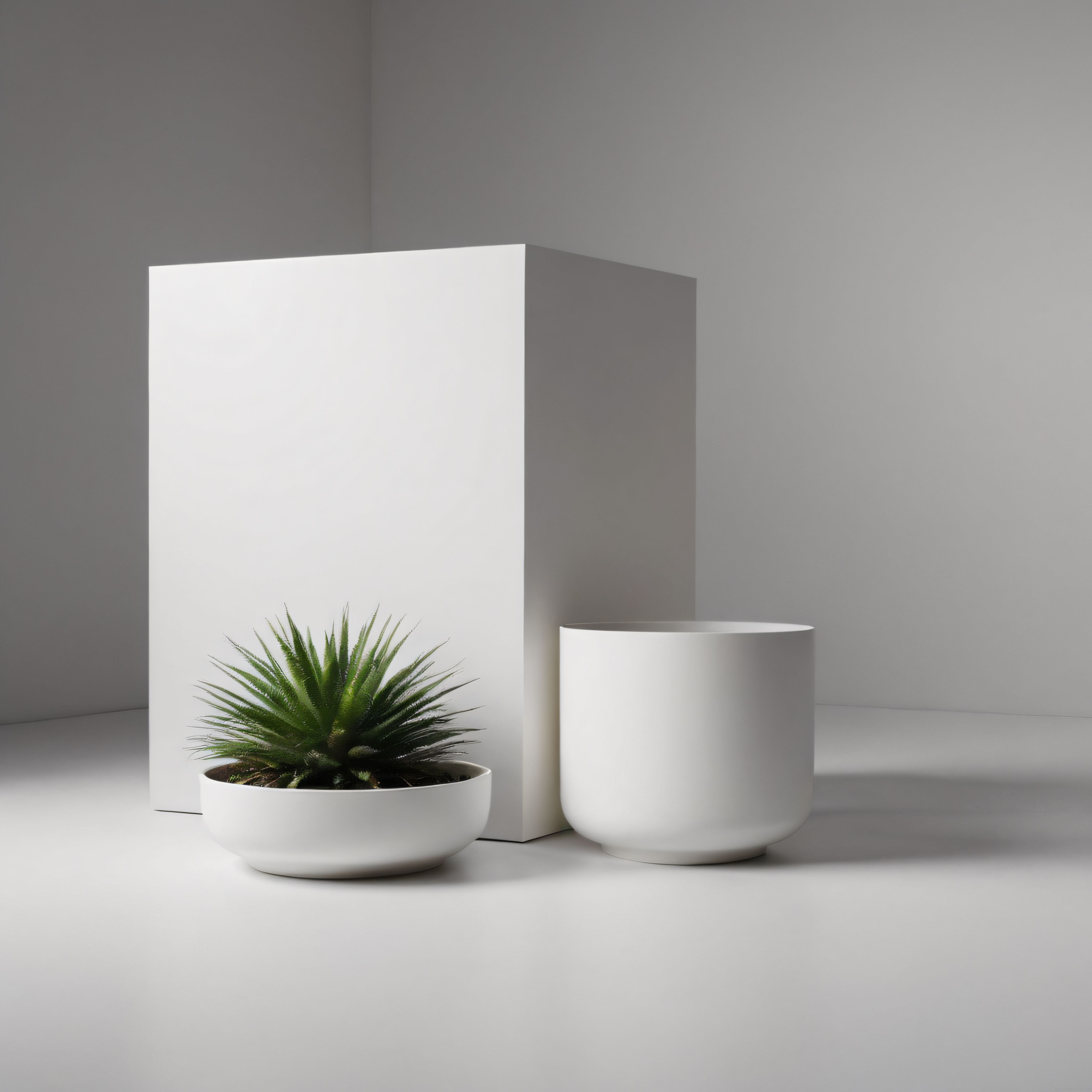Beyazın Sadeliğiyle Uyumlu: Modern Minimal Dekorasyonda Yeşil Bitki Detayı