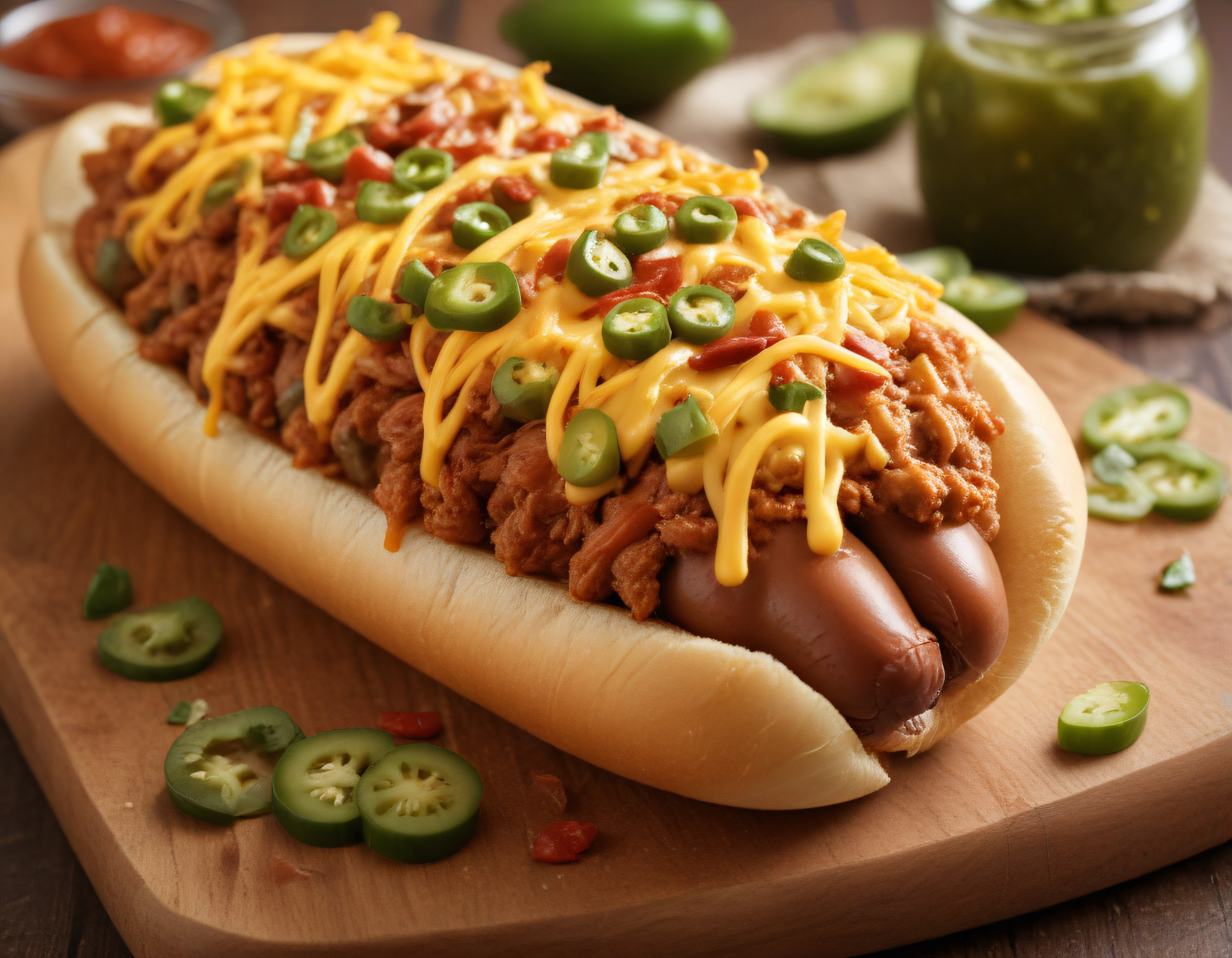Bol Soslu Chili Cheese Hot Dog: Jalapeno ve Cheddar Peynirli Efsane Lezzet