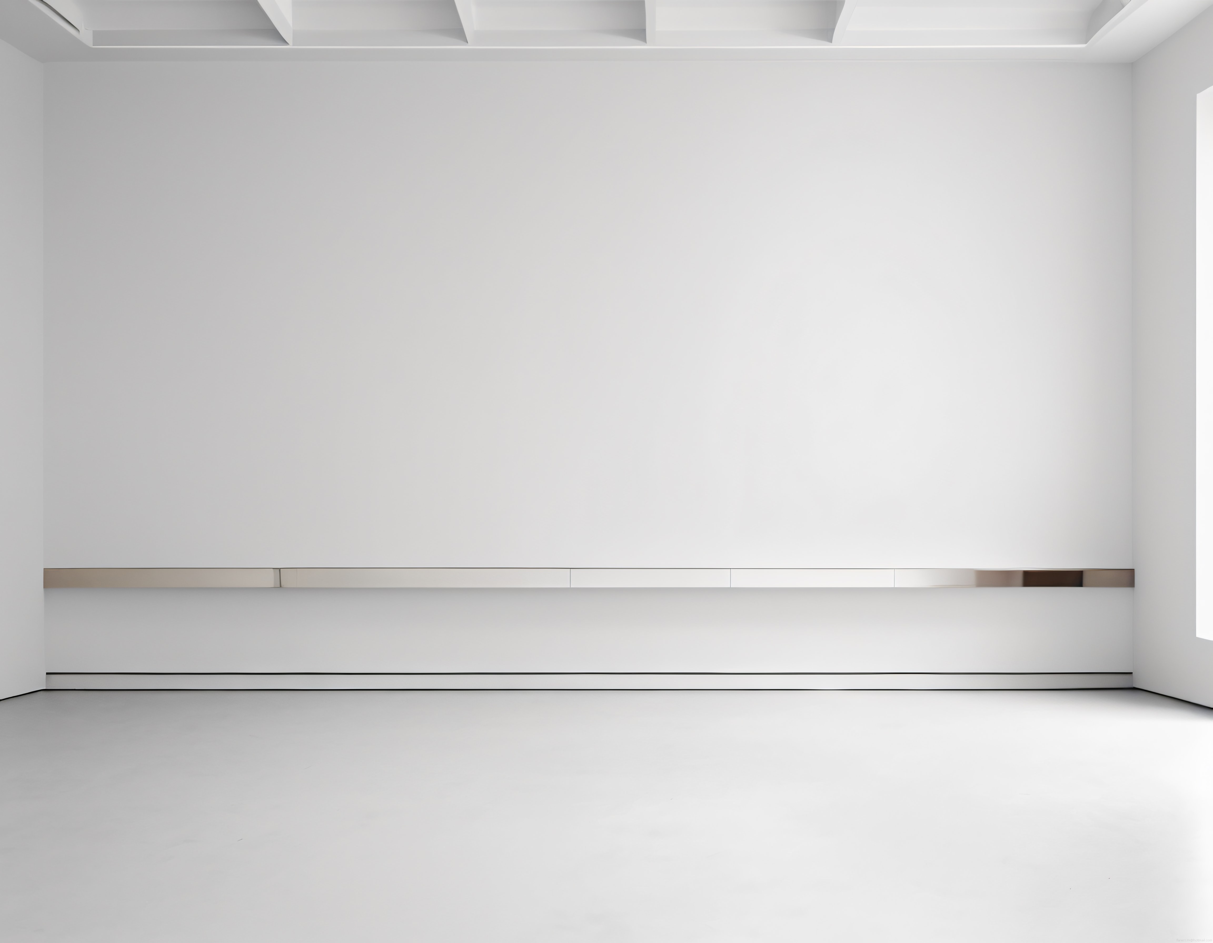 Boş Beyaz Minimalist Stüdyo ve Galeri İç Mekan Sunum Arka Planı