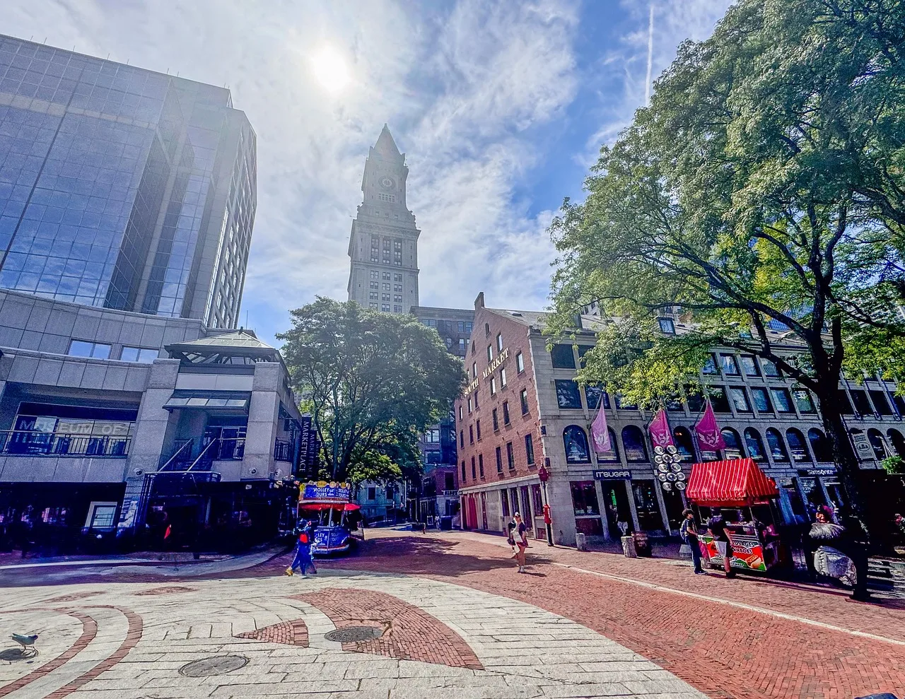 Boston şehir silüeti modern mimari - kentsel panorama