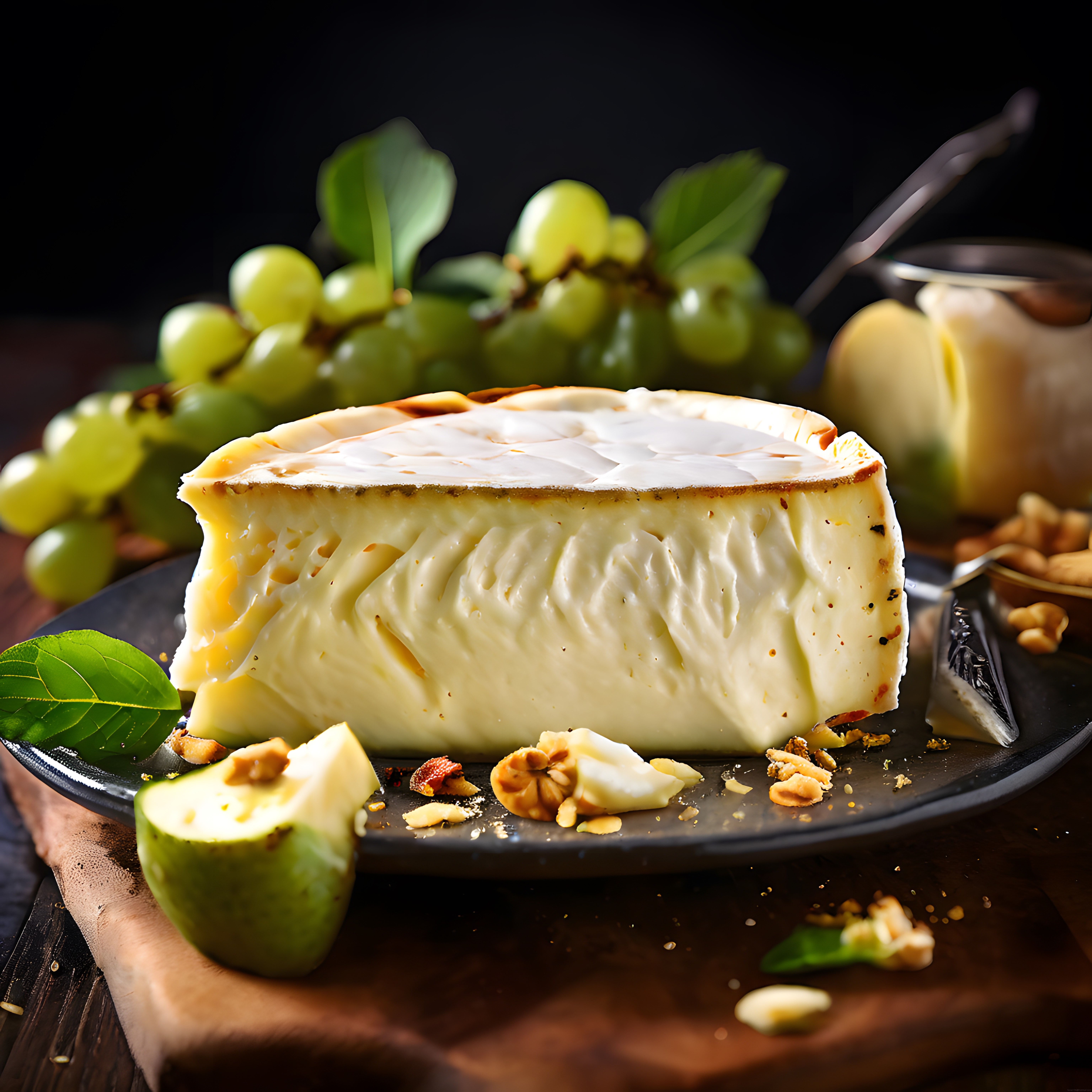 Brie Peyniri, Yeşil Üzüm ve Cevizle Hazırlanan Şık Sunum Tabağı