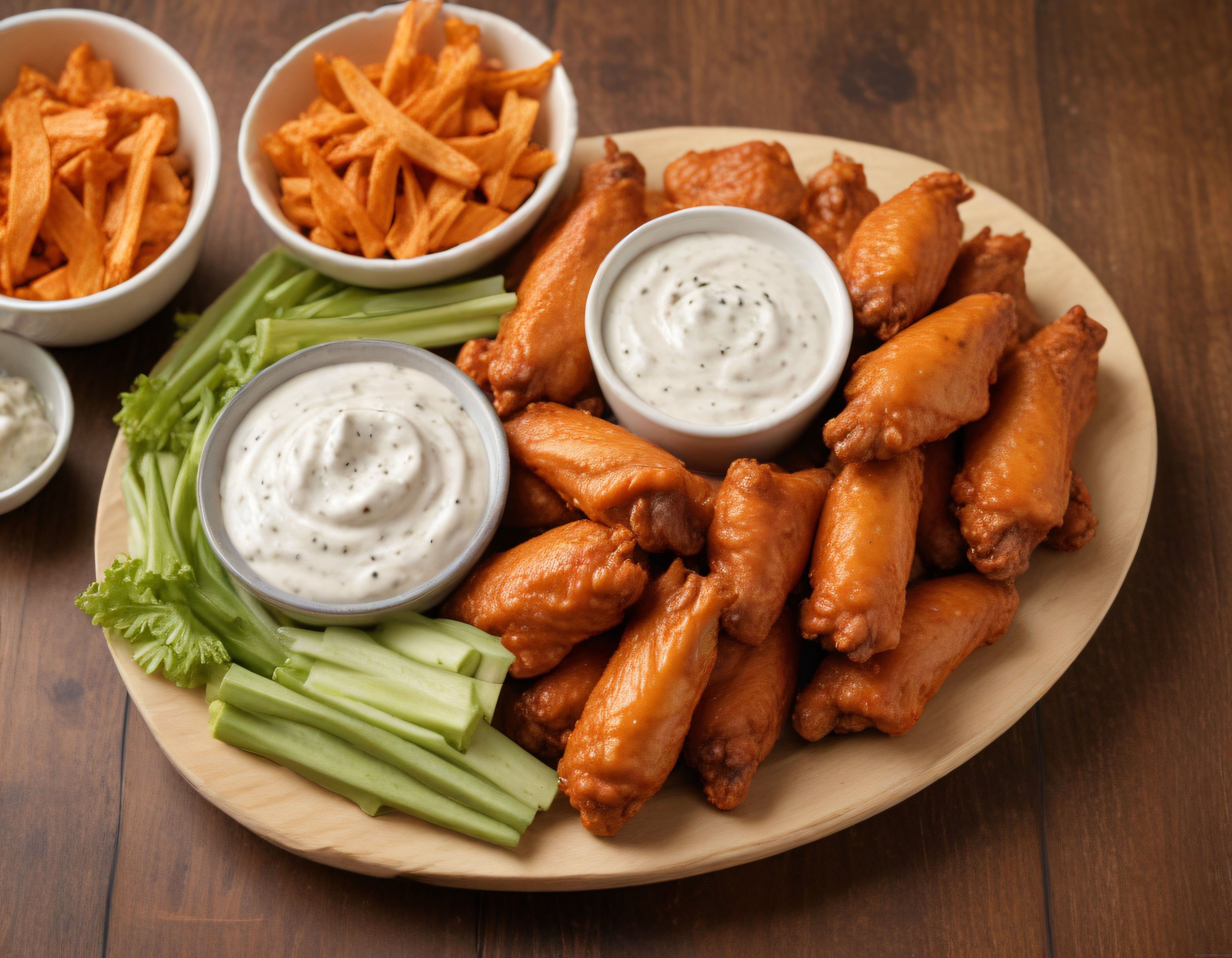 Buffalo Soslu Tavuk Kanatları ve Çıtır Patates: Efsane Atıştırmalık Tabağı