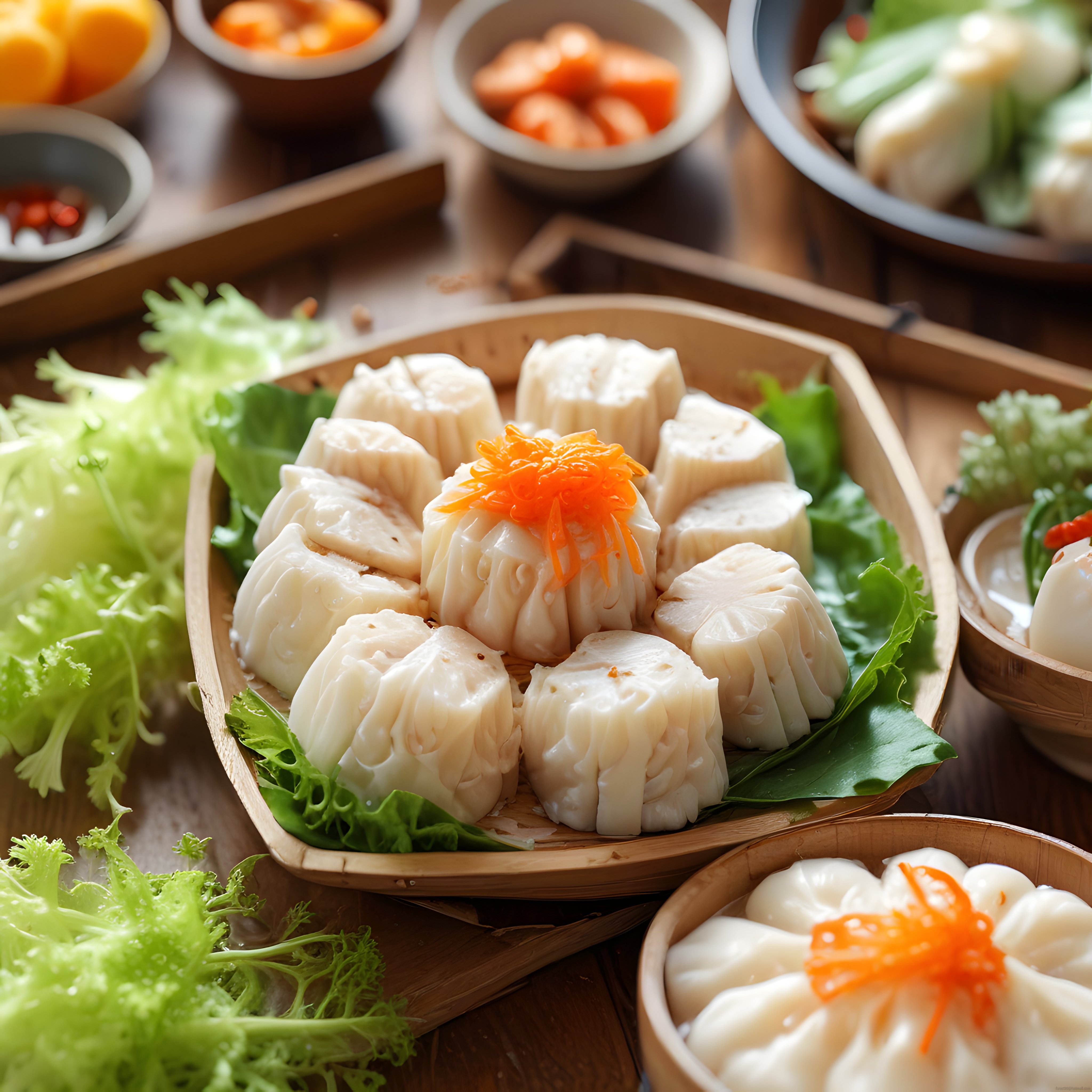 Buharda Pişmiş Dim Sum: Asya Mutfağından Geleneksel Mantı Sunumu
