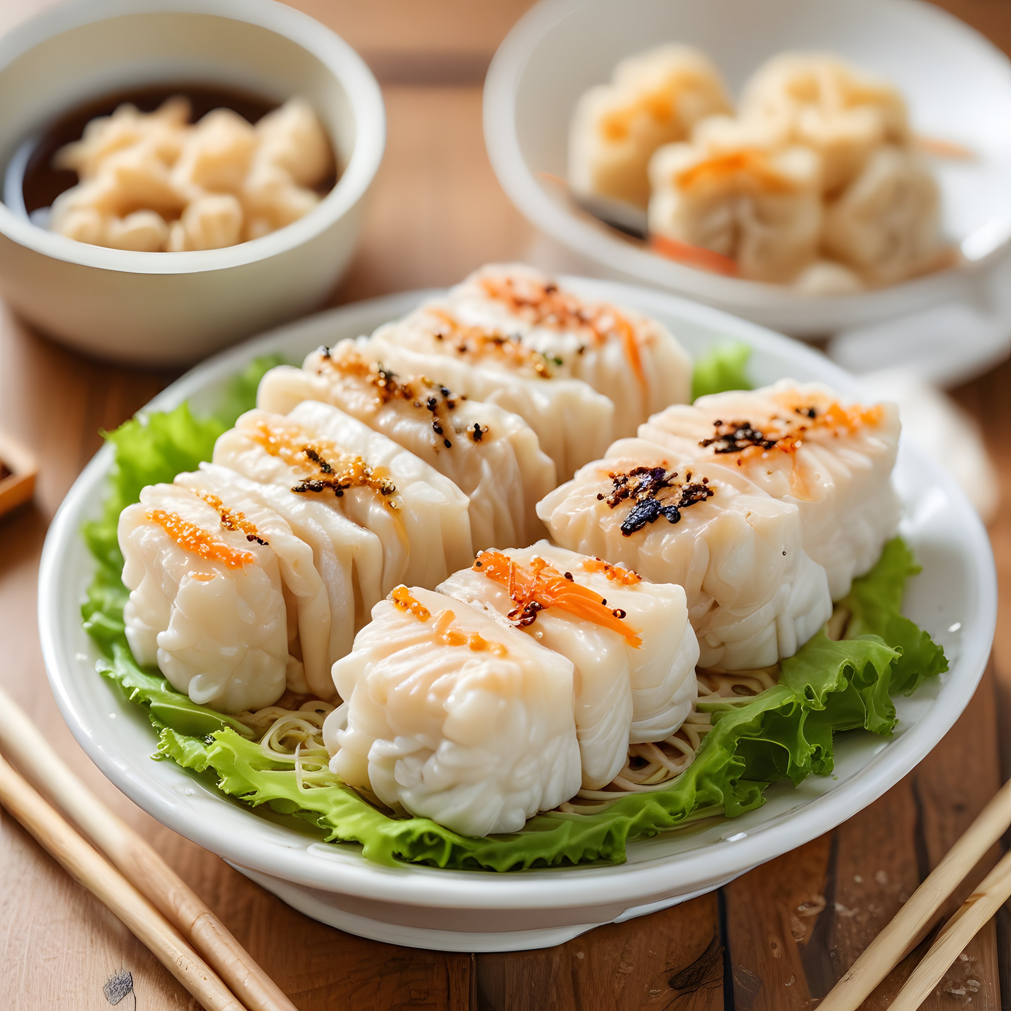 Buharda Pişmiş Dim Sum ve Shumai Çeşitleri ile Asya Mutfağından Nefis Tatlar