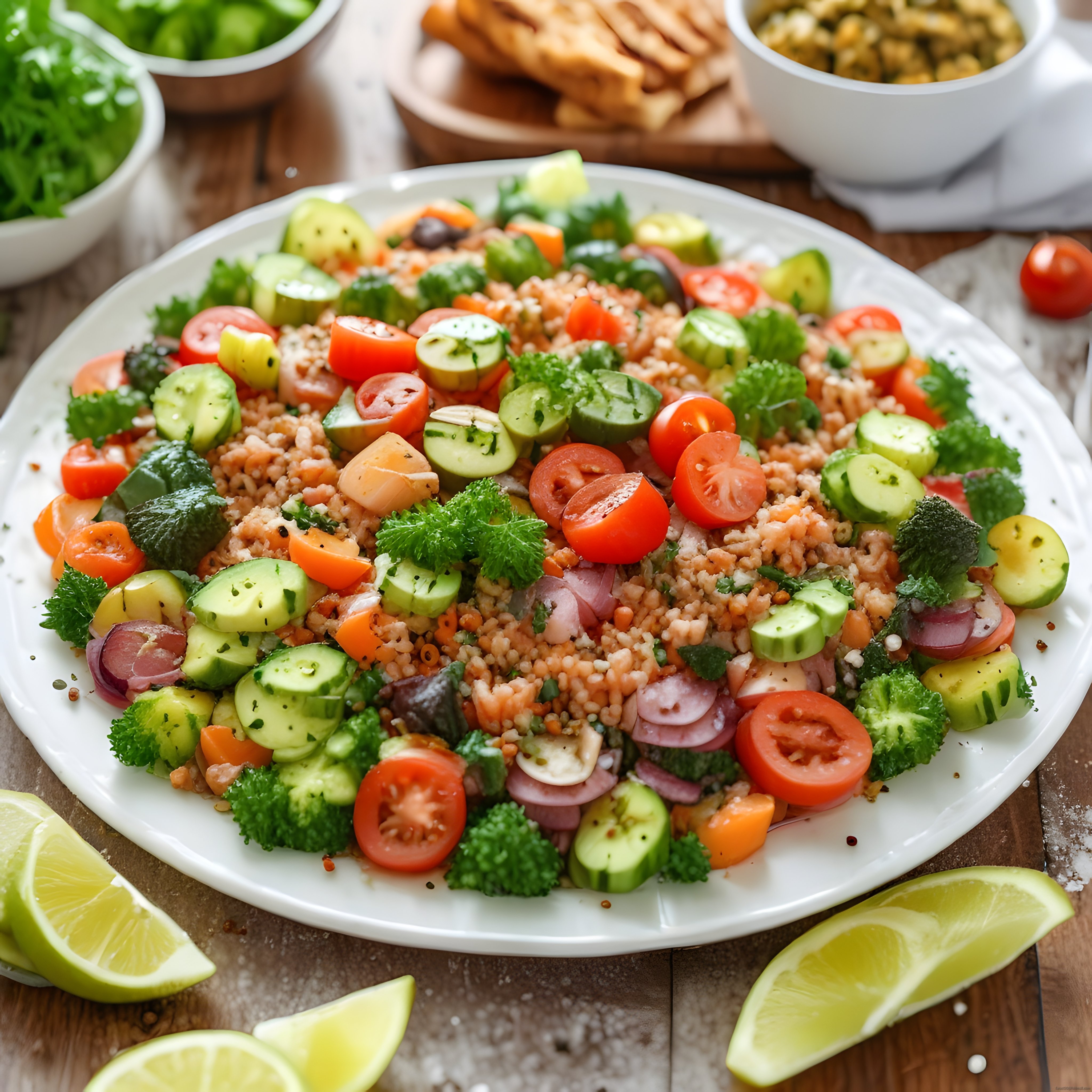 Bulgur Salatası: Taze Sebzeler, Limon ve Yeşilliklerle Hazırlanan Sağlıklı Tarif