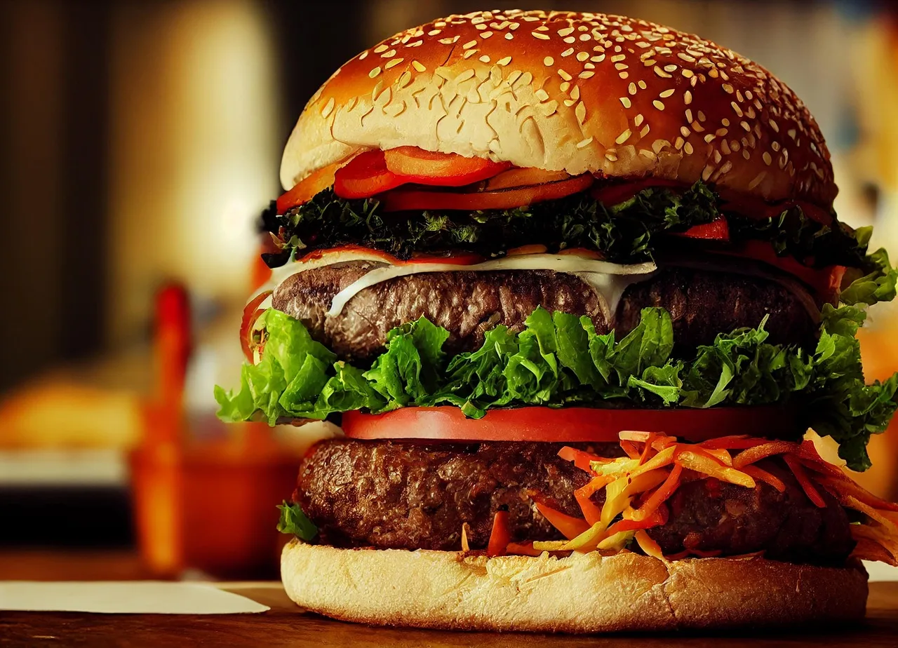 Burger çift patty lezzeti - hızlı yemek