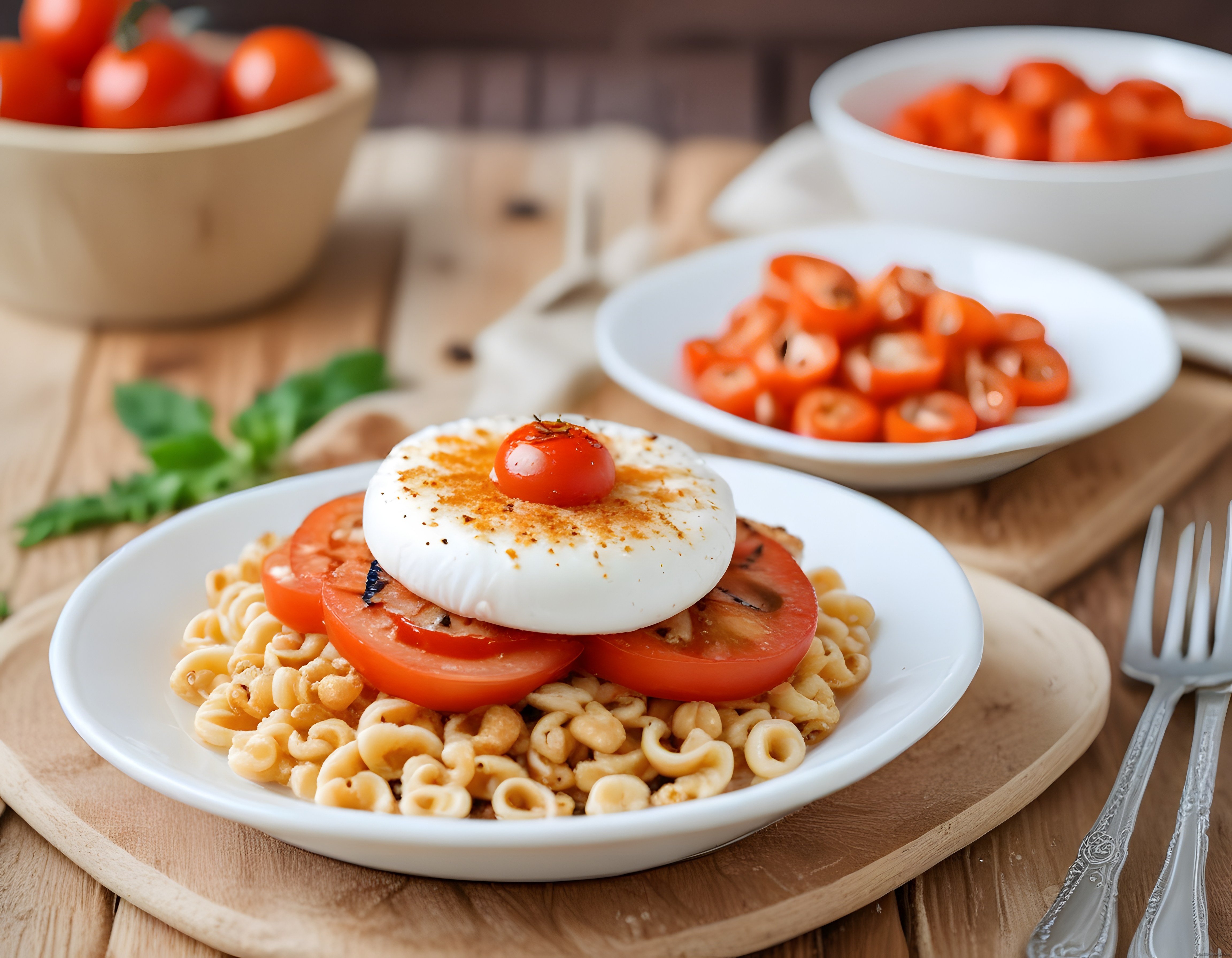Burrata Peynirli ve Domatesli Makarna: Ev Yapımı İtalyan Tarifi