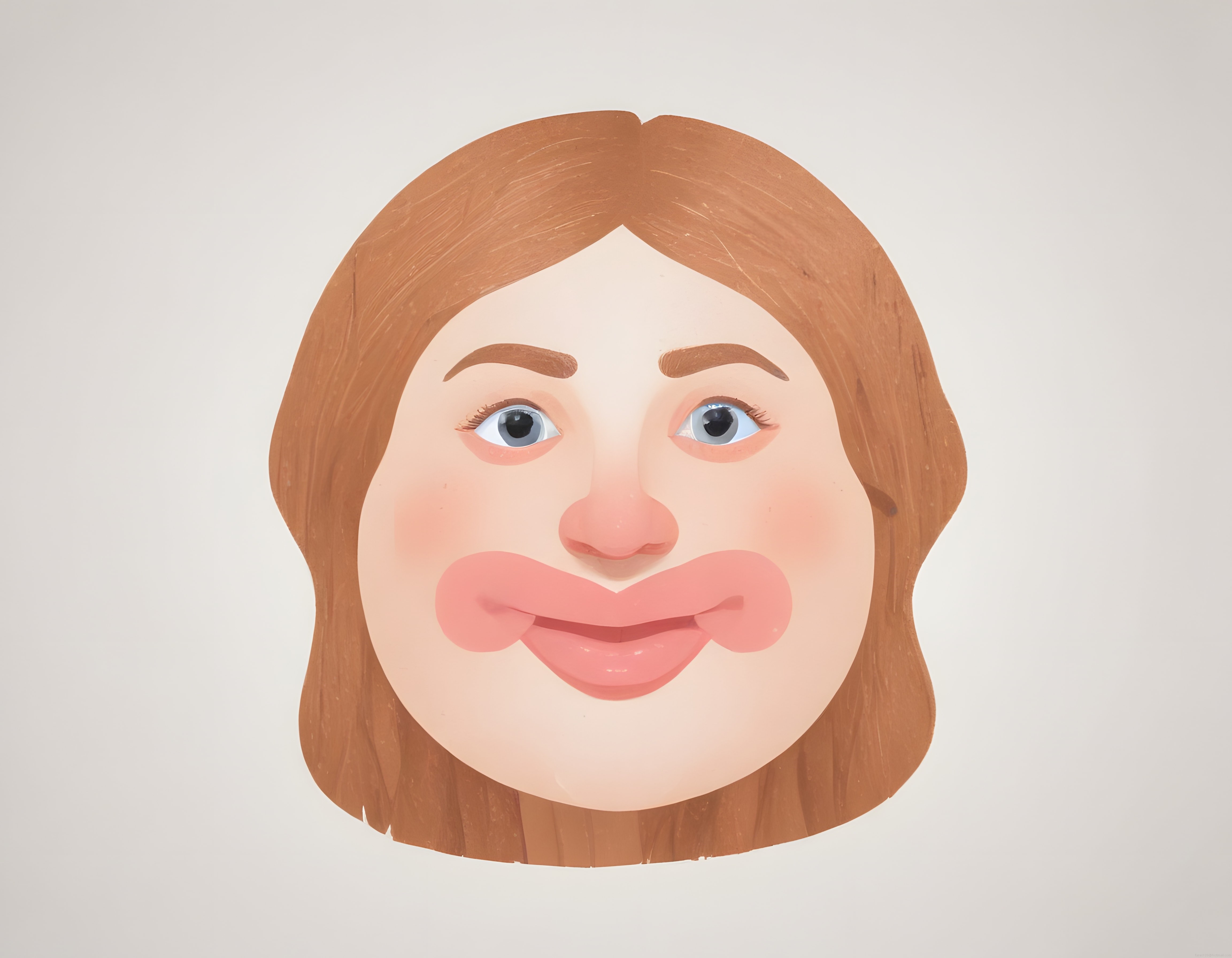Büyük Dudaklı Eğlenceli Memoji Kadın Avatarı ve Dijital Karakter Tasarımı