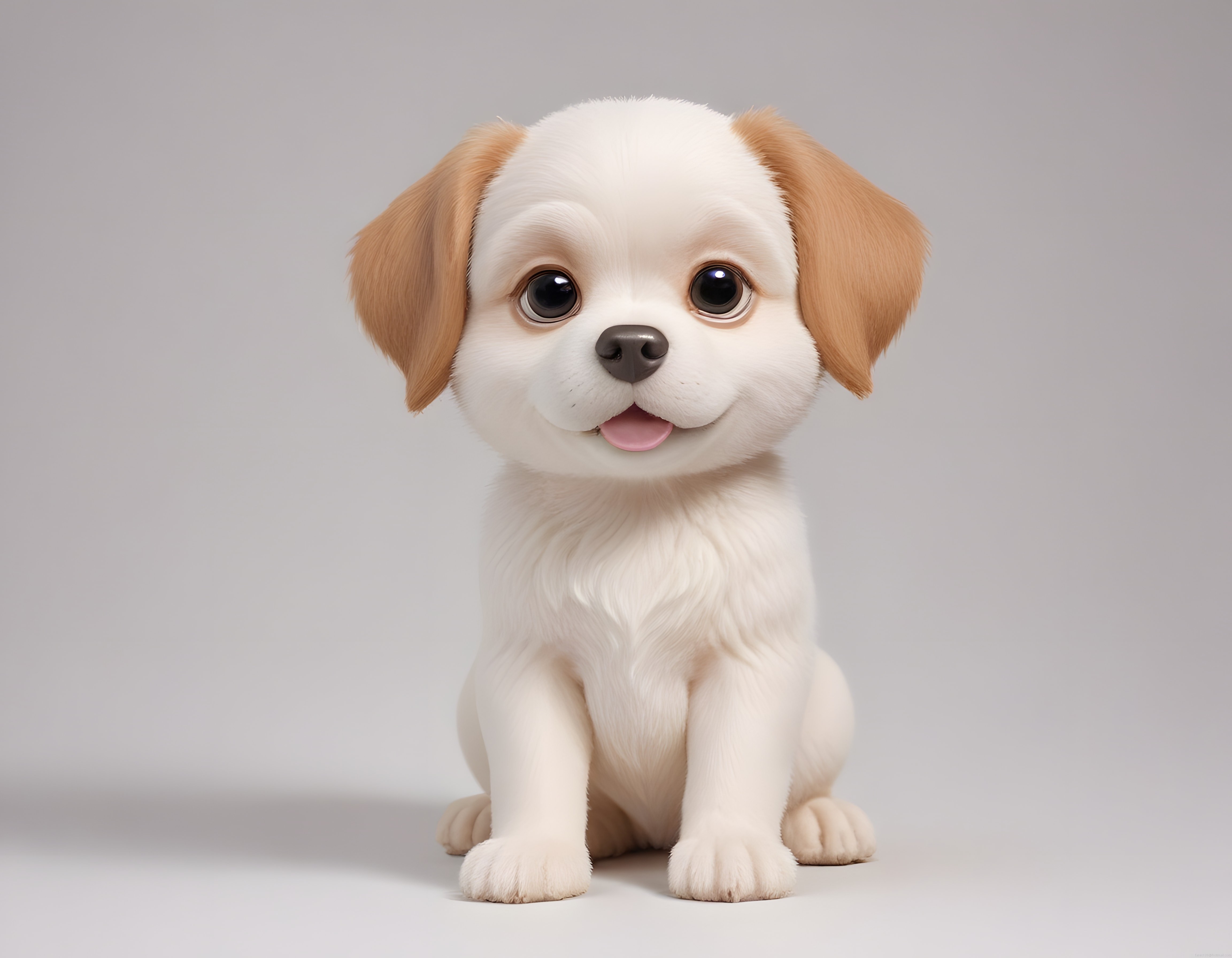 Büyük Gözlü Sevimli 3D Animasyon Köpek Yavrusu ve Dijital Karakter Tasarımı
