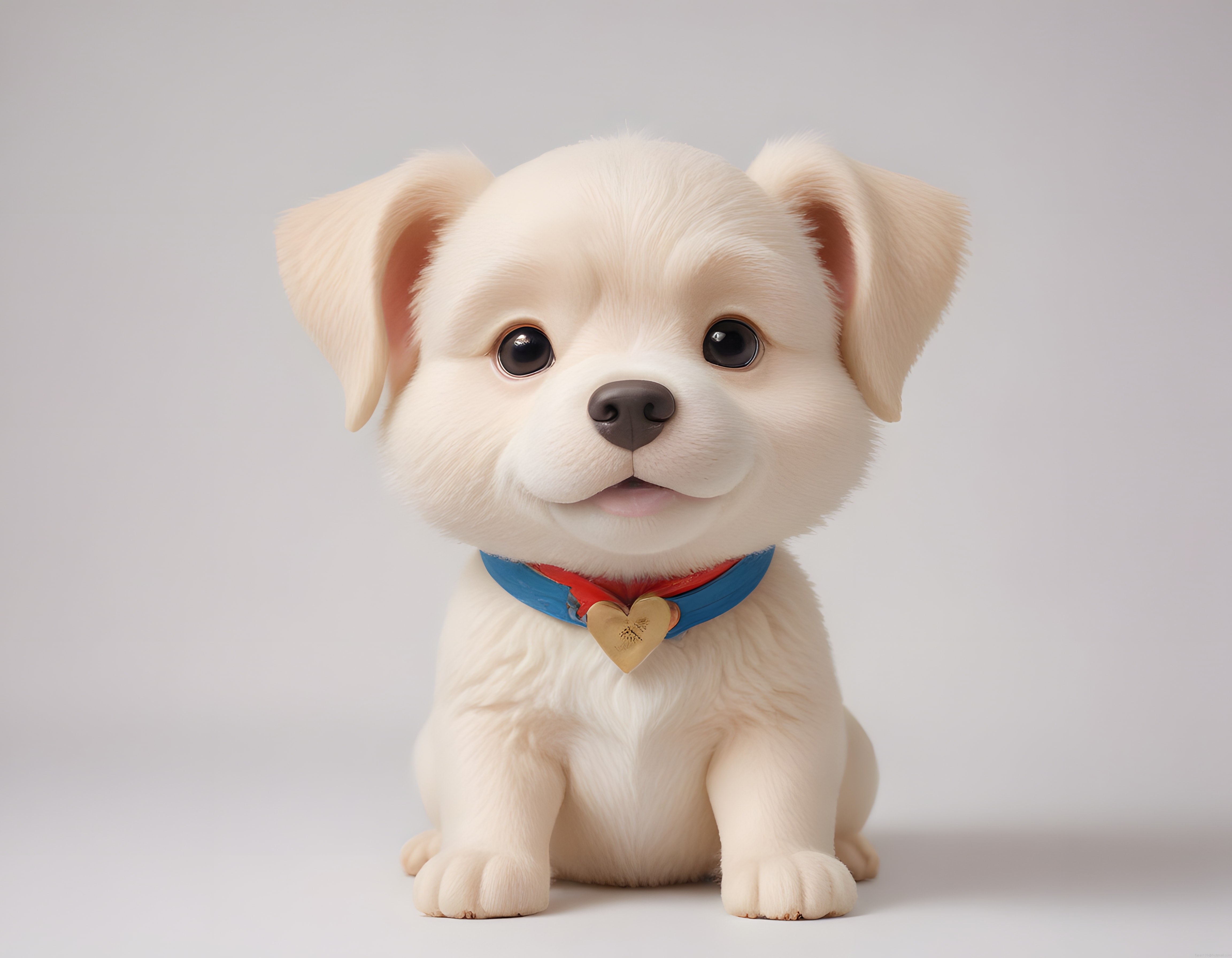 Büyük Gözlü Sevimli Oyuncak Köpek Yavrusu 3D Animasyon Karakteri