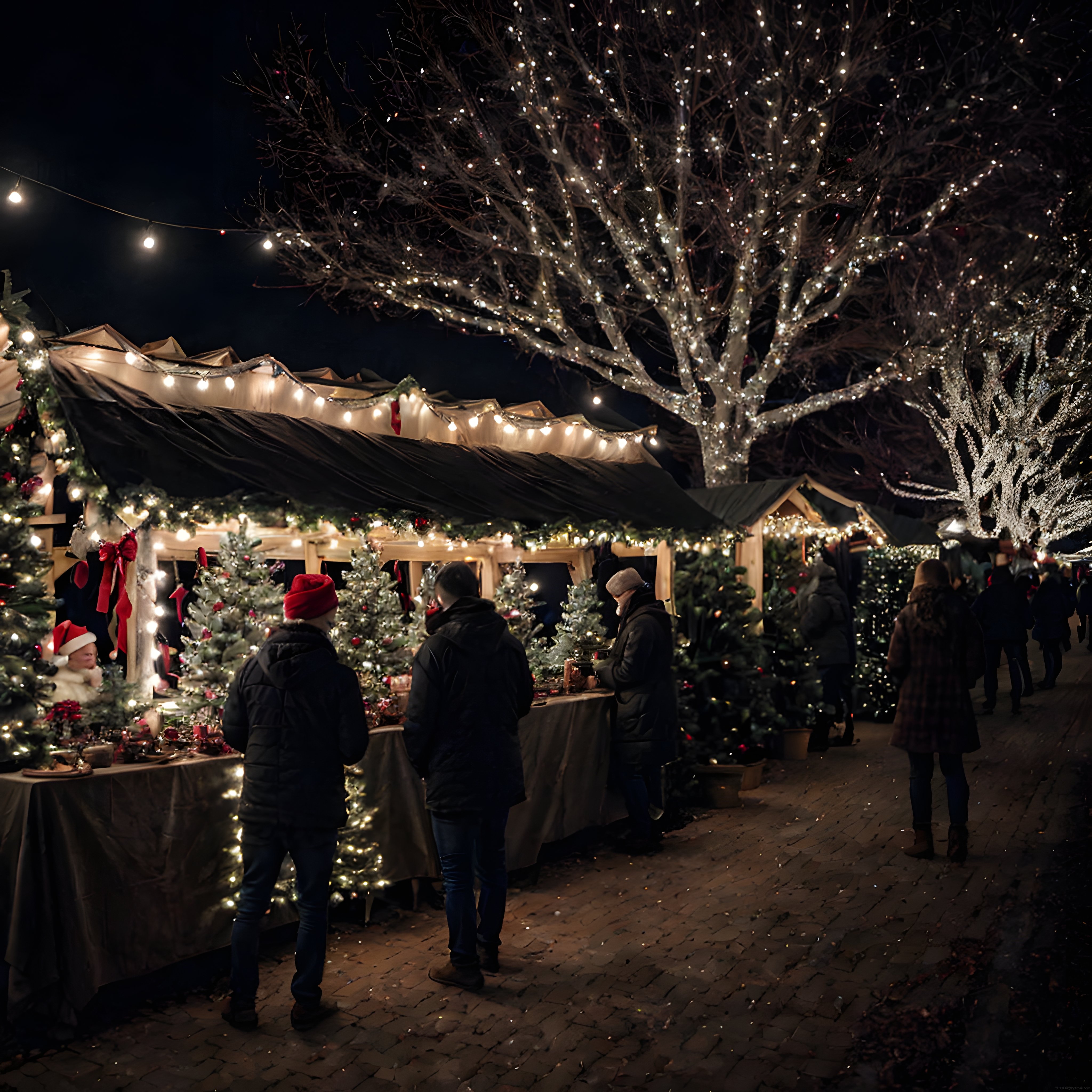 Büyüleyici Gece Atmosferinde Işıl Işıl Noel Pazarı ve Yılbaşı Kutlamaları Büyüleyici Gece Atmosferinde Işıl Işıl Noel Pazarı ve Yılbaşı Kutlamaları