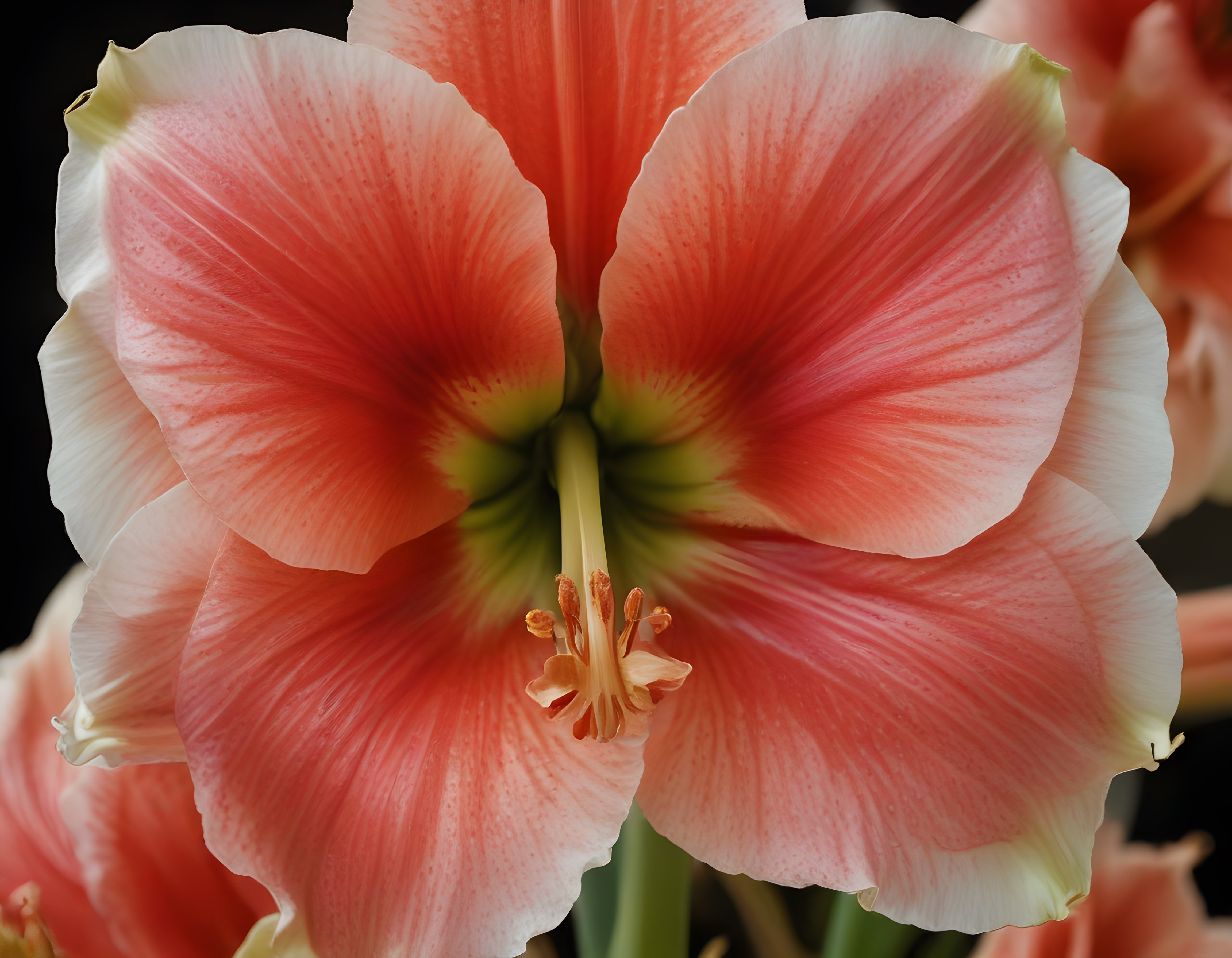 Büyüleyici Pembe Amaryllis Çiçeği: Yakın Çekim Doğa Fotoğrafı