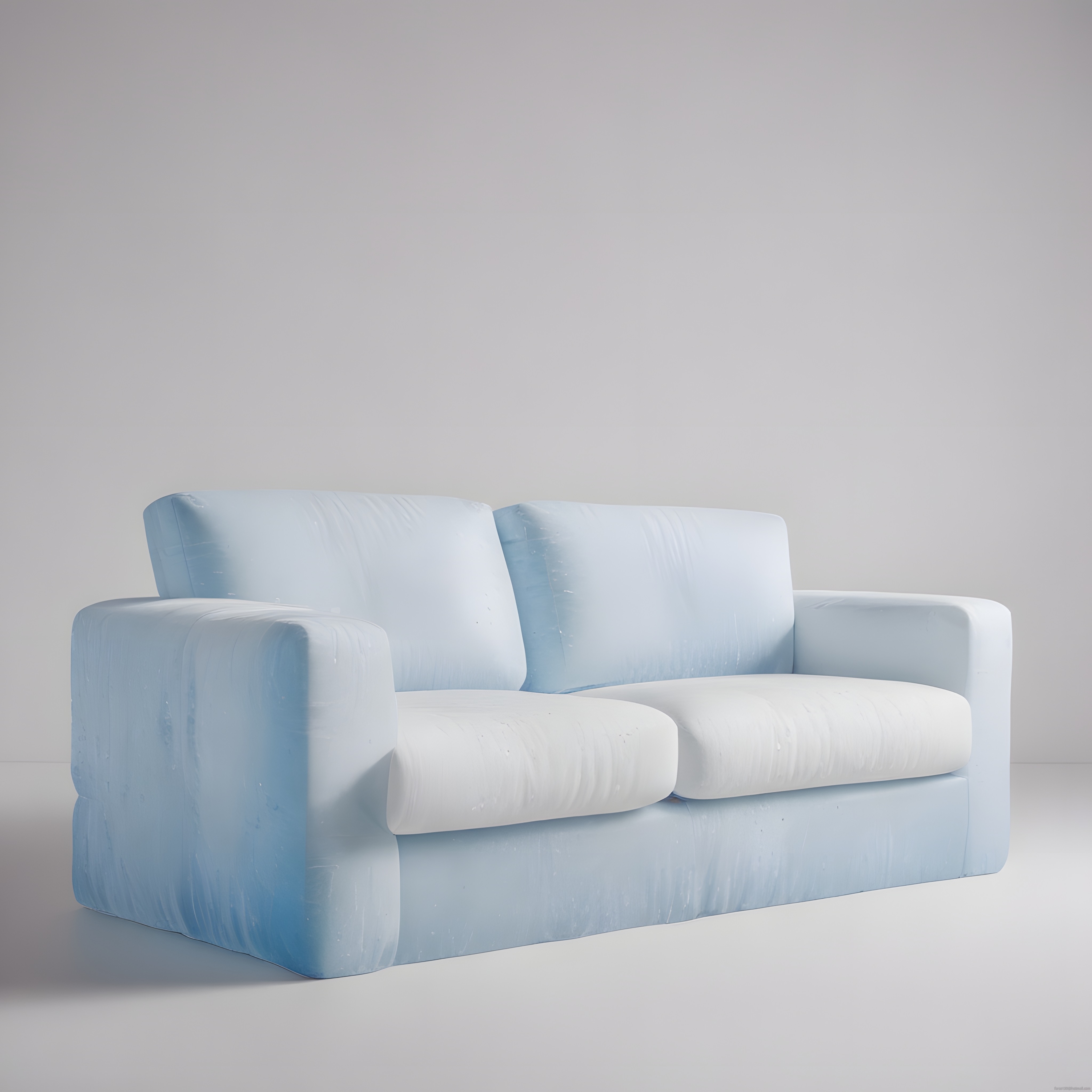 Buzdan Oyulmuş Gibi Duran Modern Koltuk ve Minimalist Dekorasyon