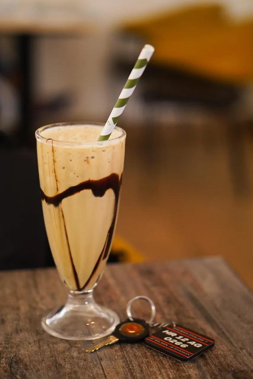 Buzlu kahve fotoğrafı - kafe ortamı