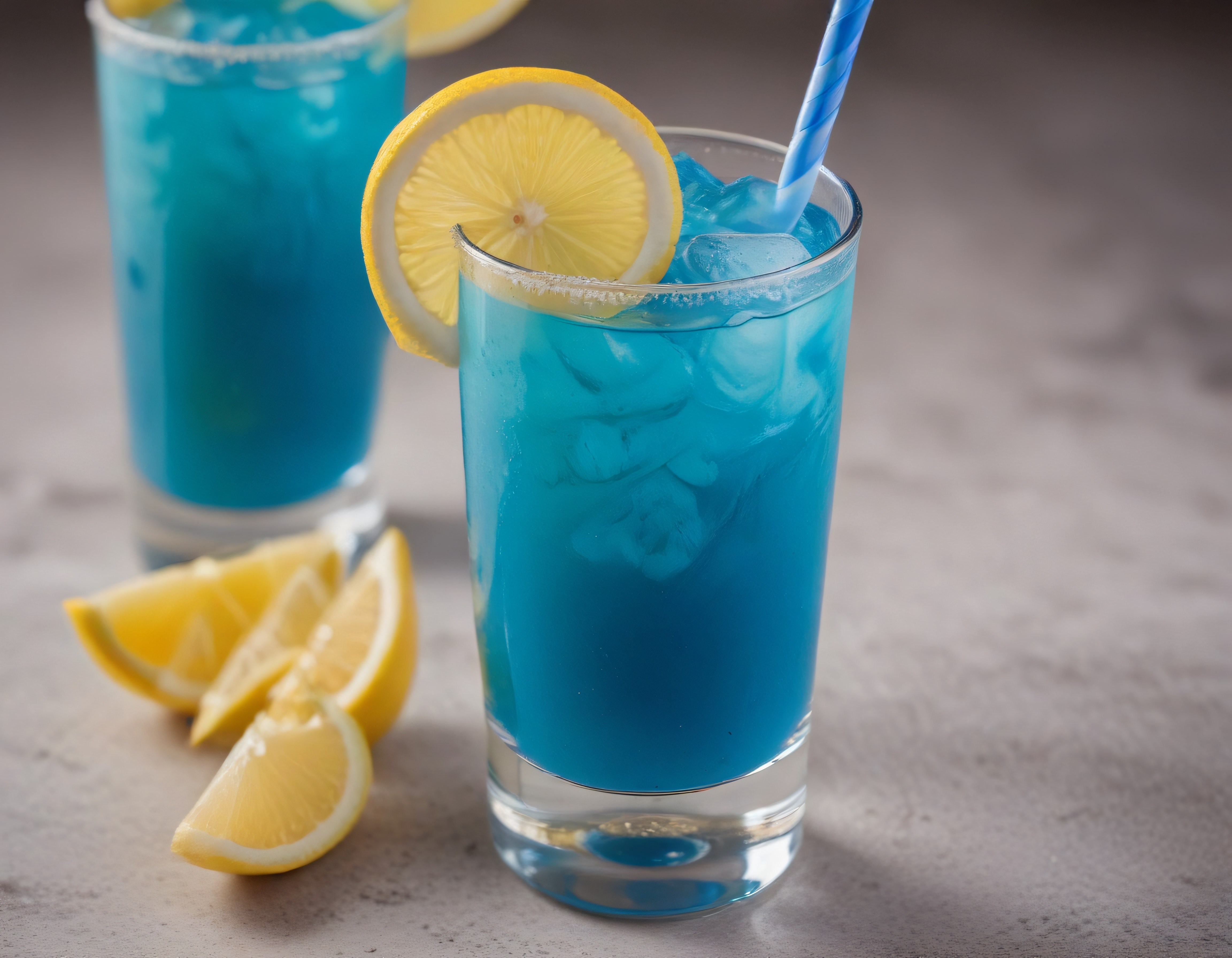 Buzlu Mavi Kokteyl Tarifi: Limon Dilimli Serinletici Yaz İçeceği
