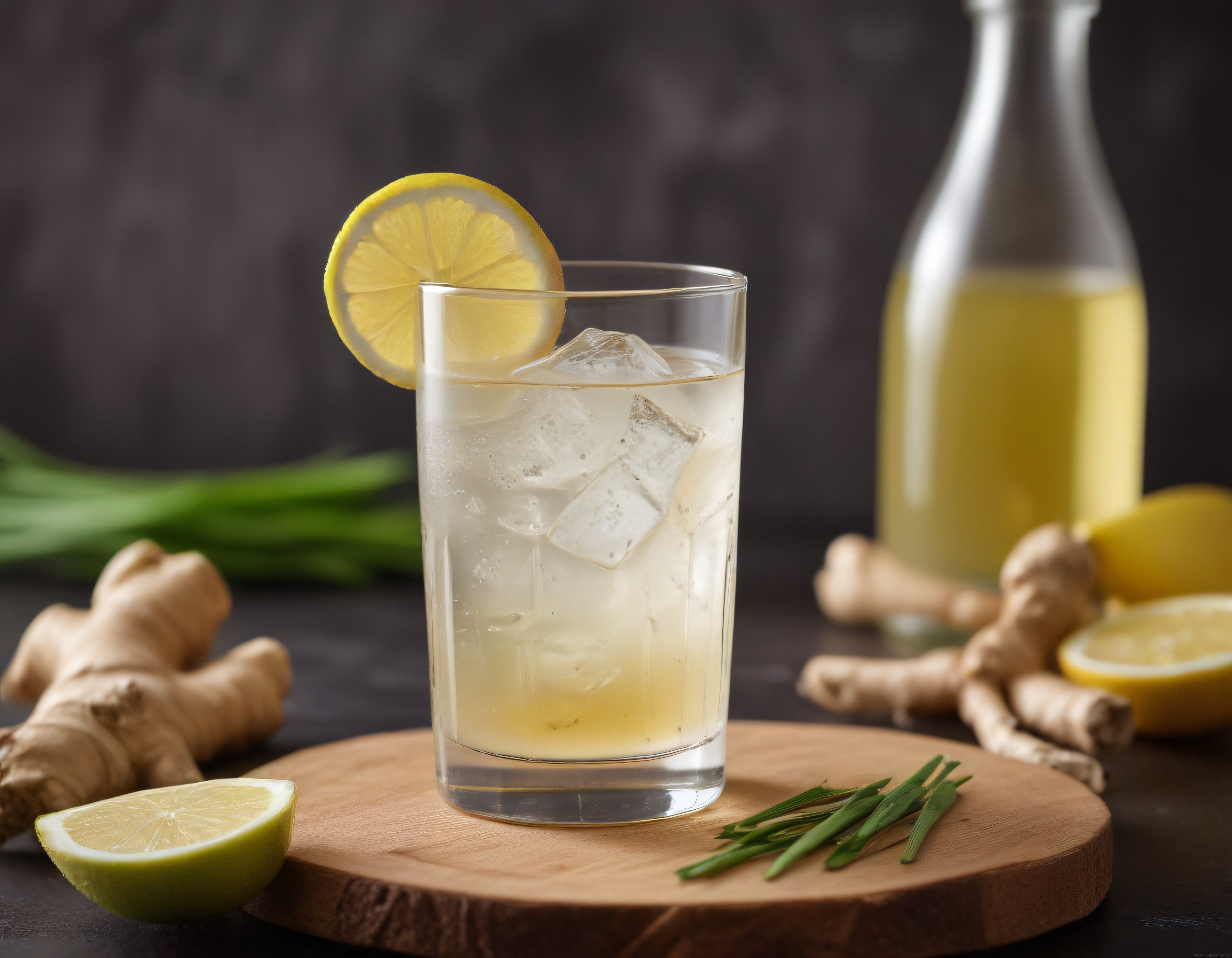 Buzlu Zencefilli Limonata Bardakta Sunum: Ev Yapımı Ferahlatıcı İçecek Tarifi
