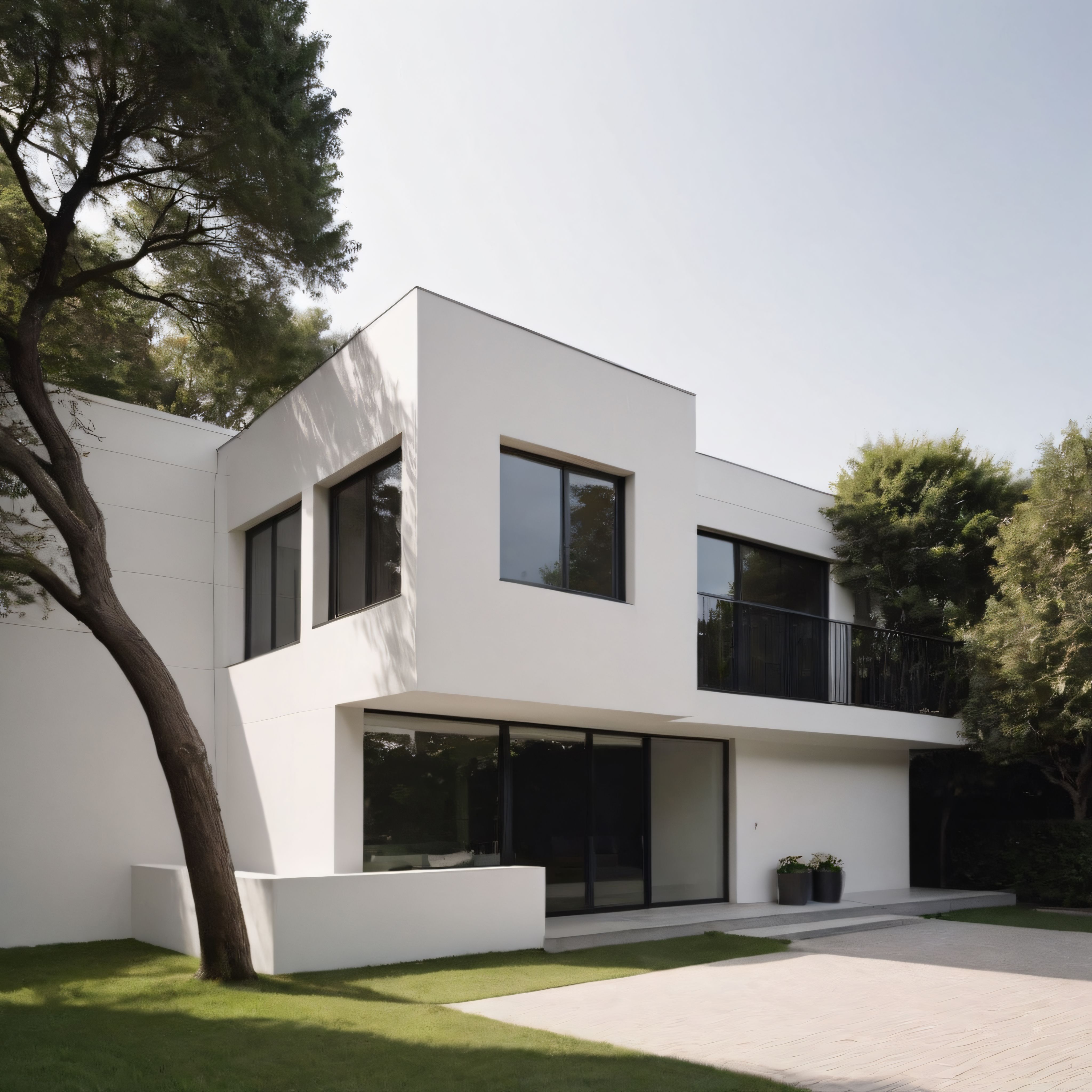 Çağdaş Mimari Örneği: Doğayla Uyumlu Minimalist Beyaz Villa Tasarımı