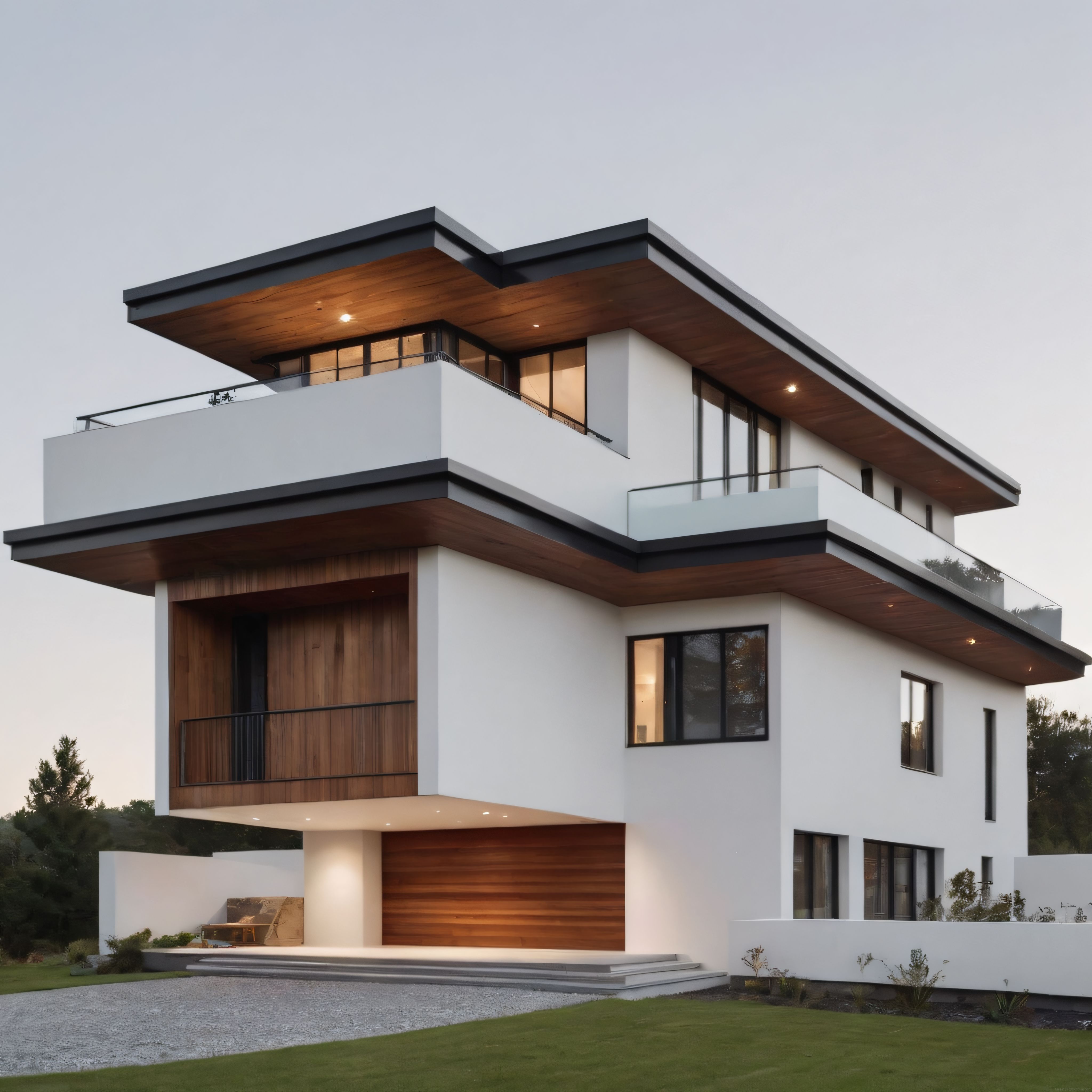 Çağdaş Mimari ve Doğal Ahşap Detaylarla Tasarlanmış Lüks Modern Villa
