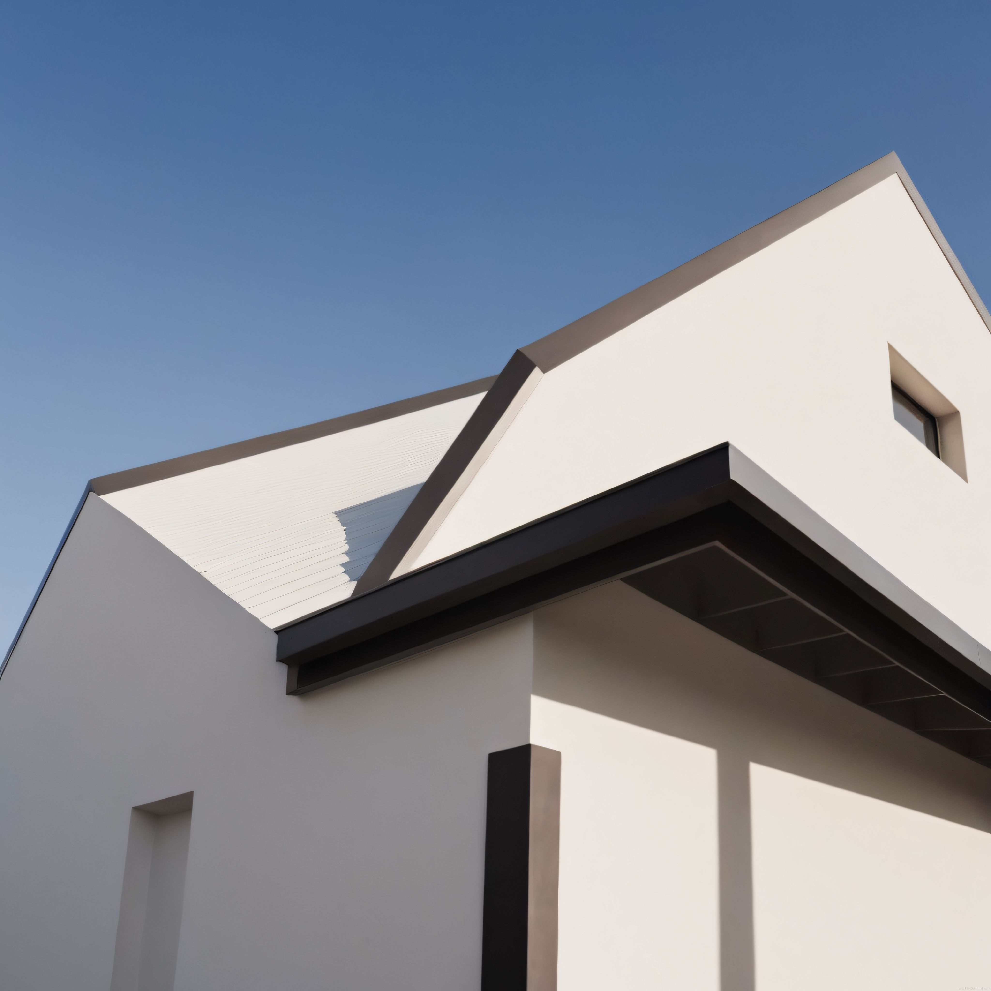 Çağdaş Minimalist Konut: Geometrik Çatı Hatları ve Gölge Oyunları